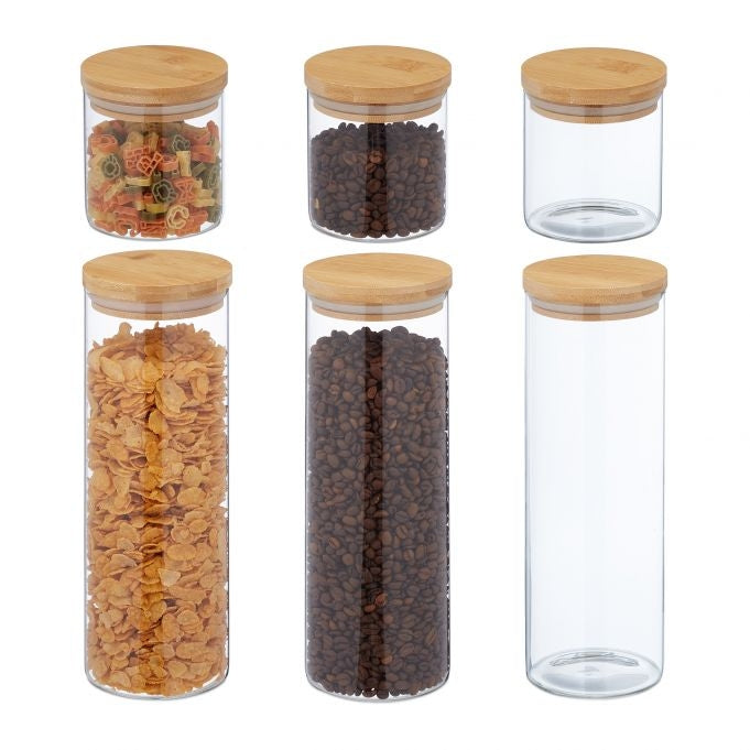 6 pcs. Storage jars in various sizes
