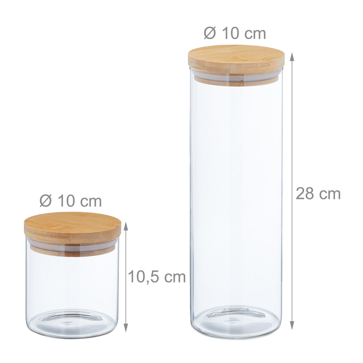 6 pcs. Storage jars in various sizes