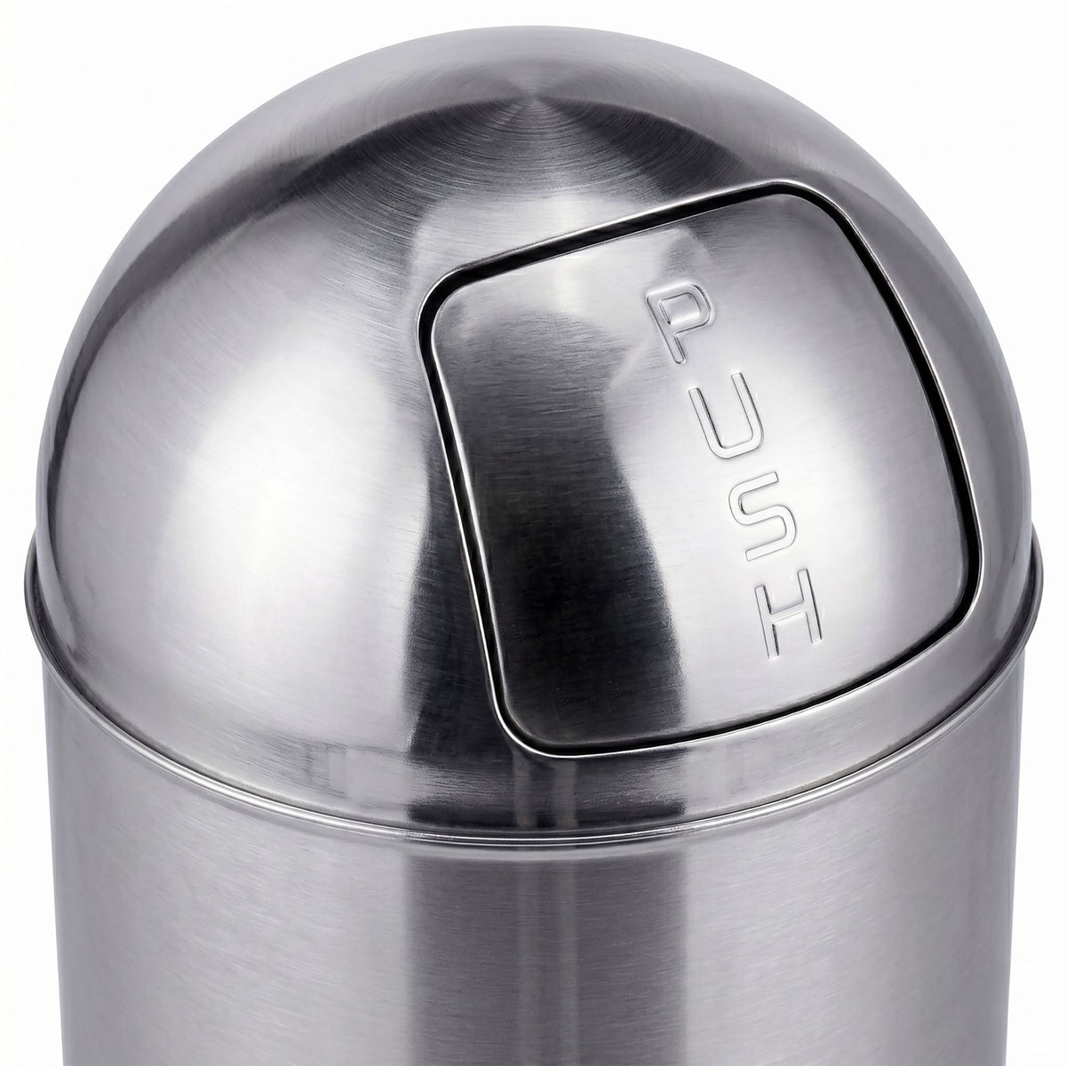 70L Stainless Steel Push-Lid Bin with Inner Bucket