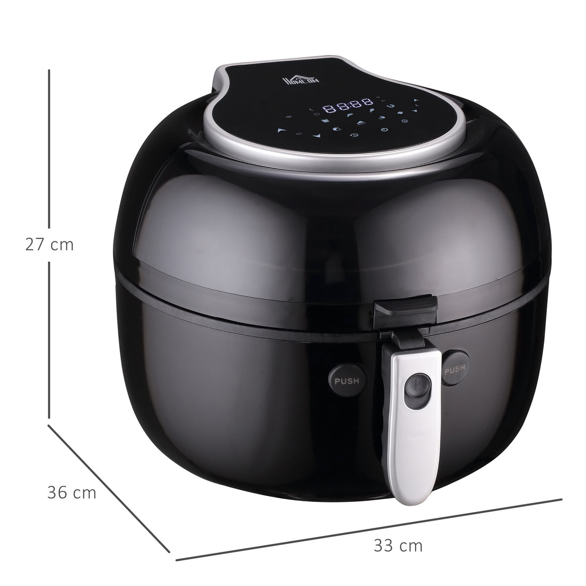 7L Hot Air Fryer Oil-Free 1500W Air Fryer With 7 Programs And Non-Stick Basket, Overheating Protection Air Fryer 80℃-200℃ 60-Minute Timer