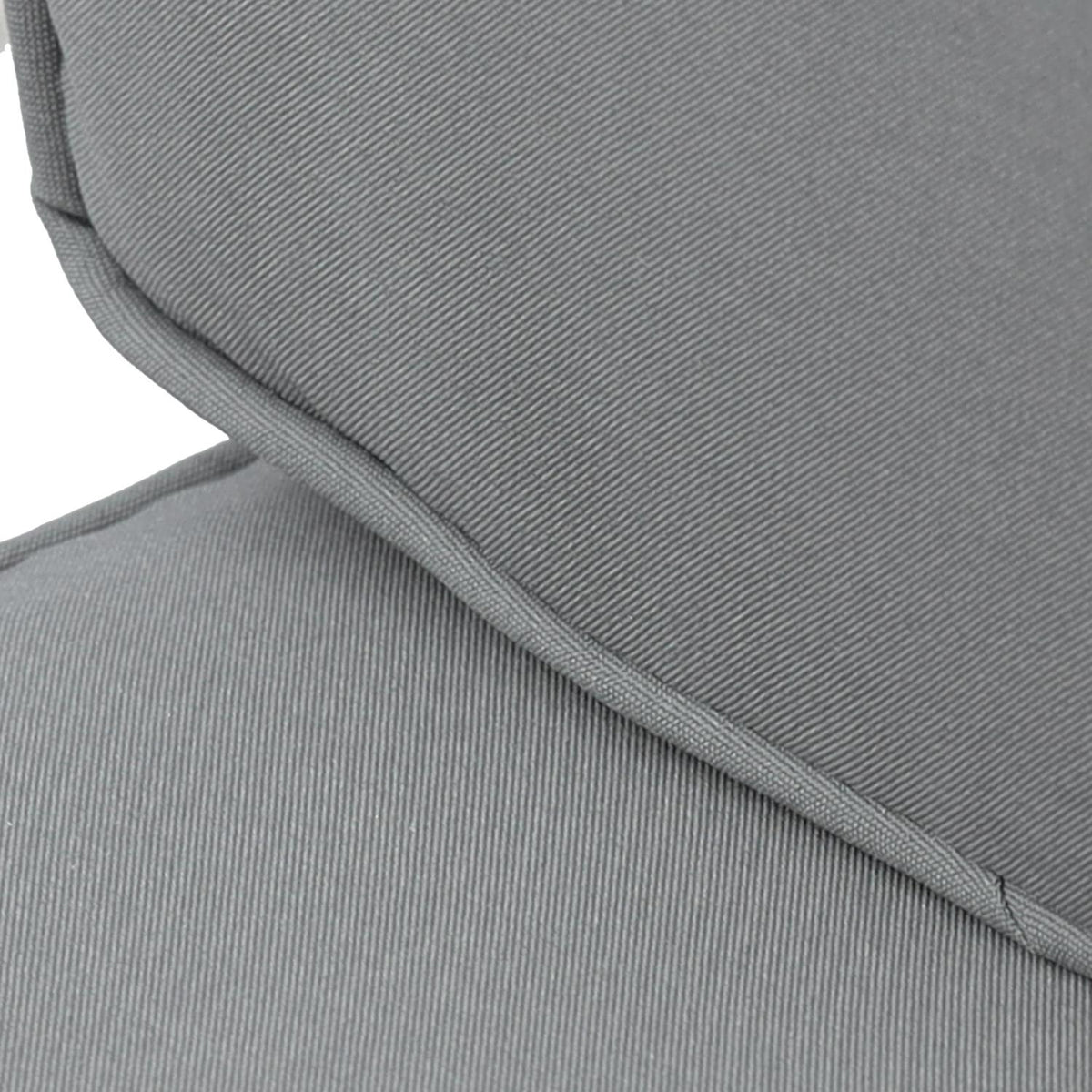 7 Pcs. Polyrattan Garden Furniture Set Lounge Set Lounge Furniture Footstool Seat Cushion Gray Steel Polyester 58X58X37Cm