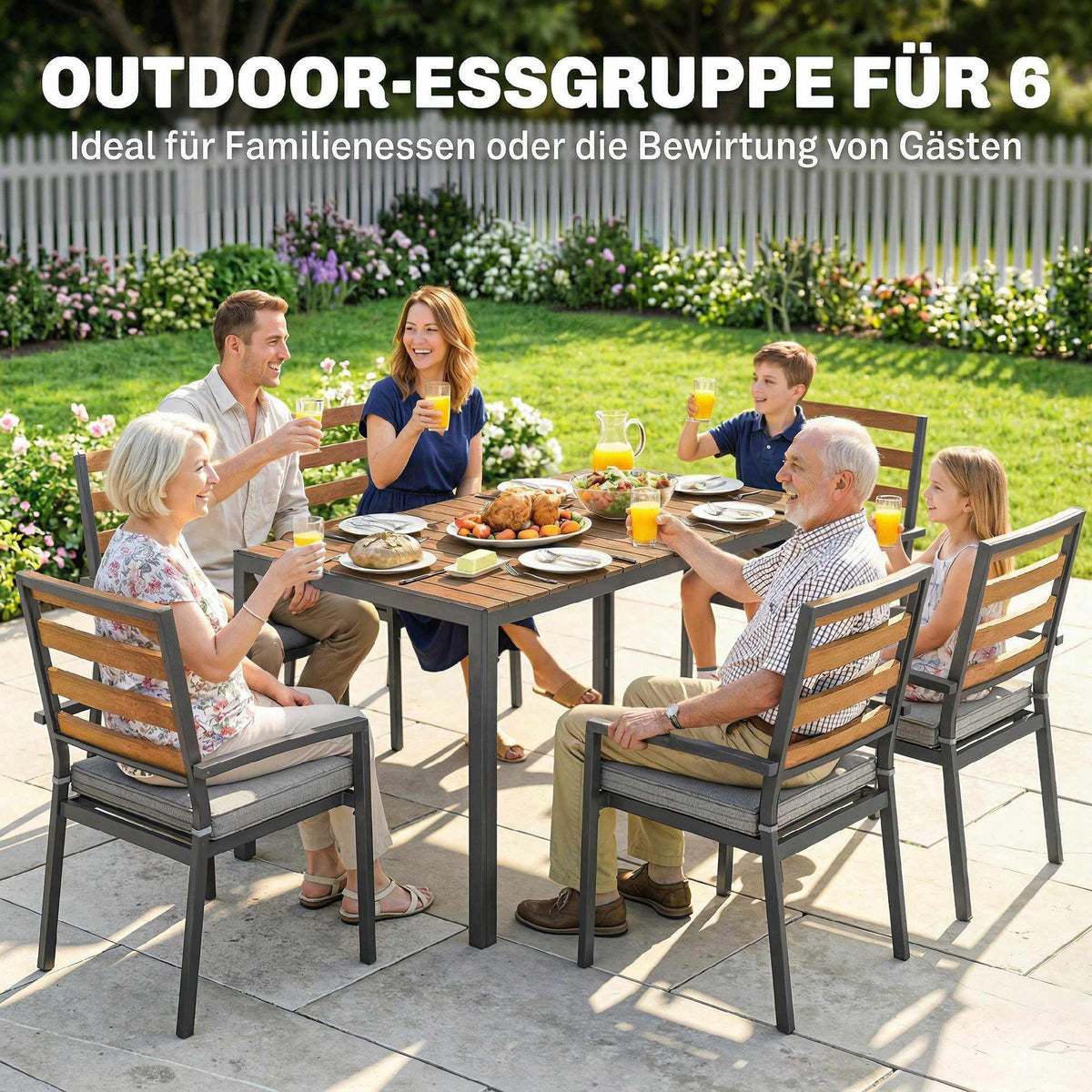 7-Piece Outdoor Dining Set with Table and Chairs