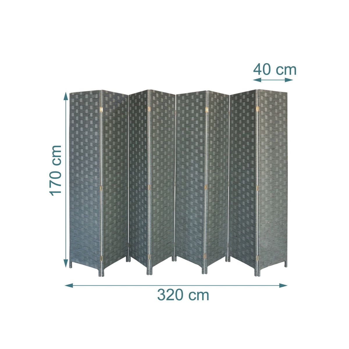 8-Panel Room Divider Folding Screen
