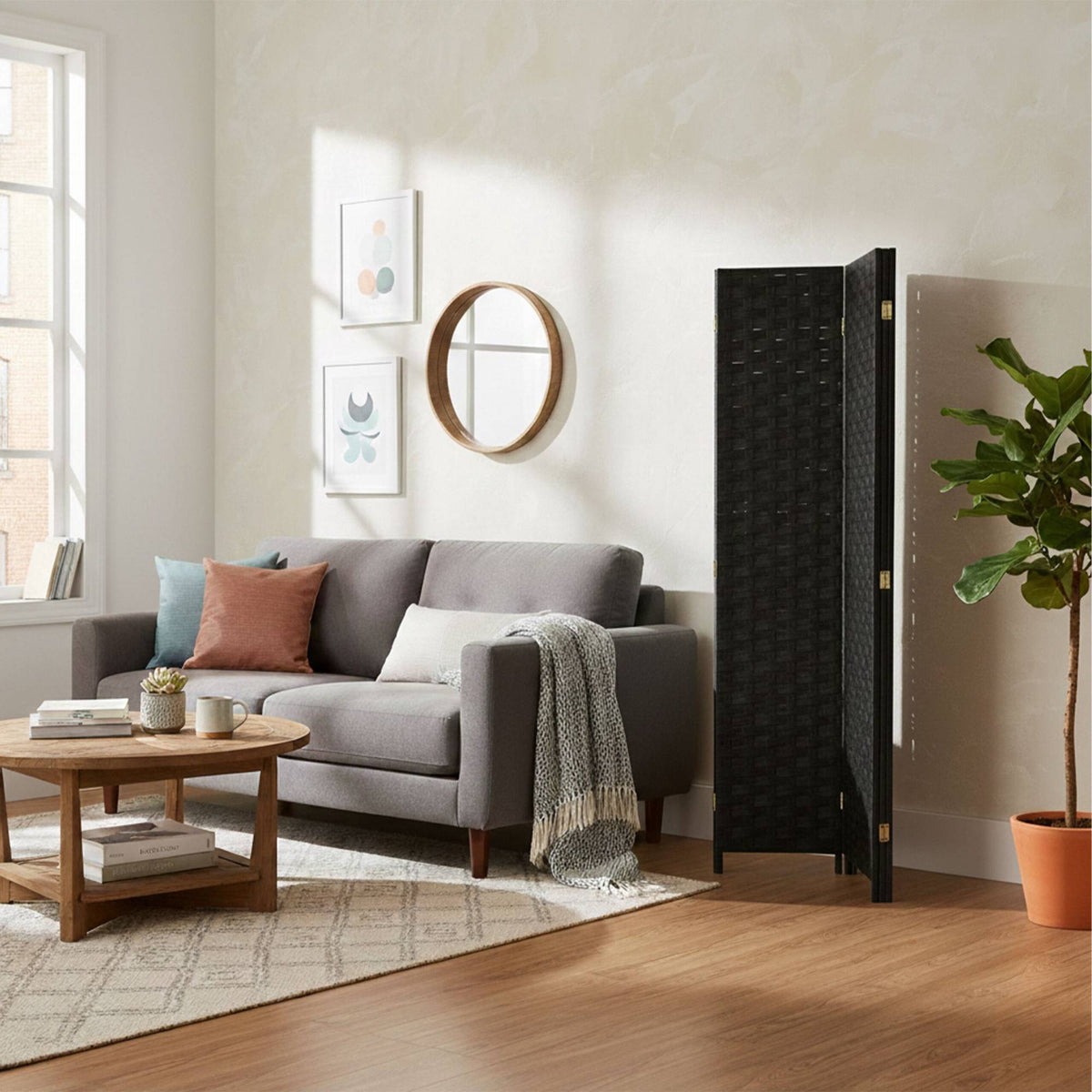 8-Panel Room Divider – Space-Saving Folding Screen