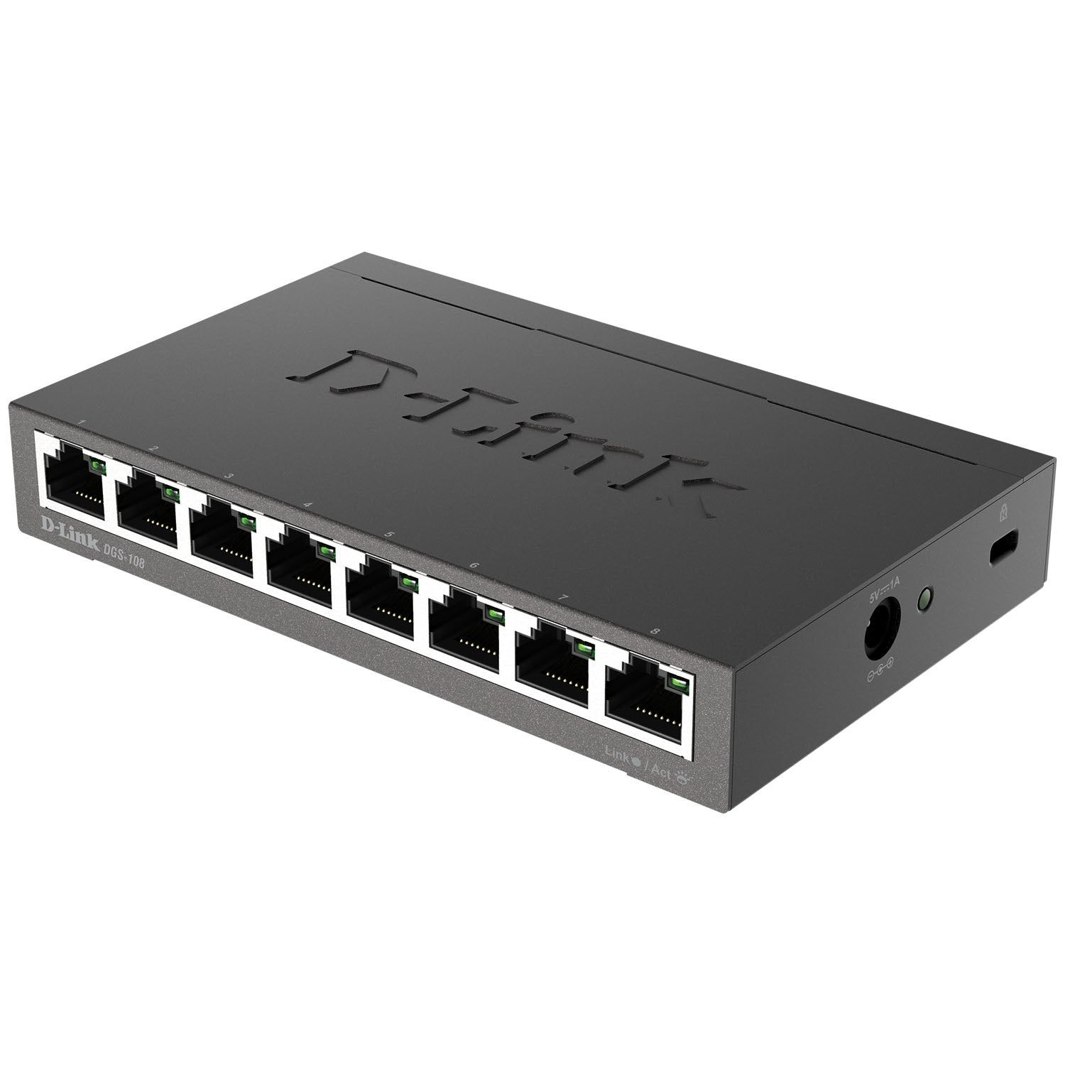 8-Port Gigabit Switch, Compact Design