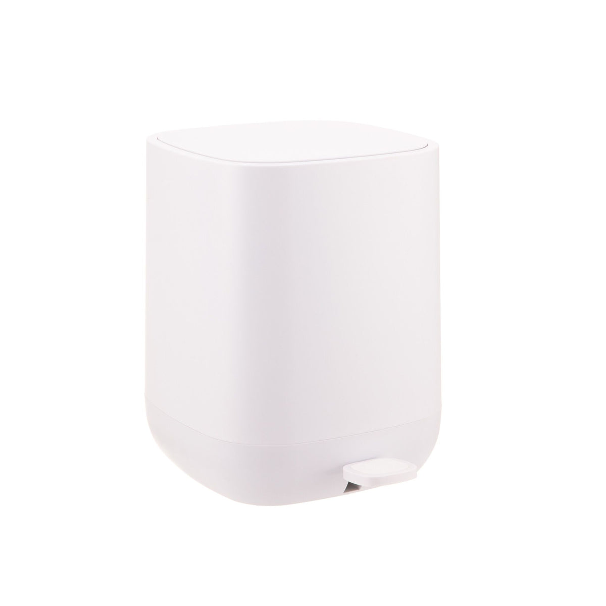 9L Square Pedal Bin, Plastic, Soft-Close Lid