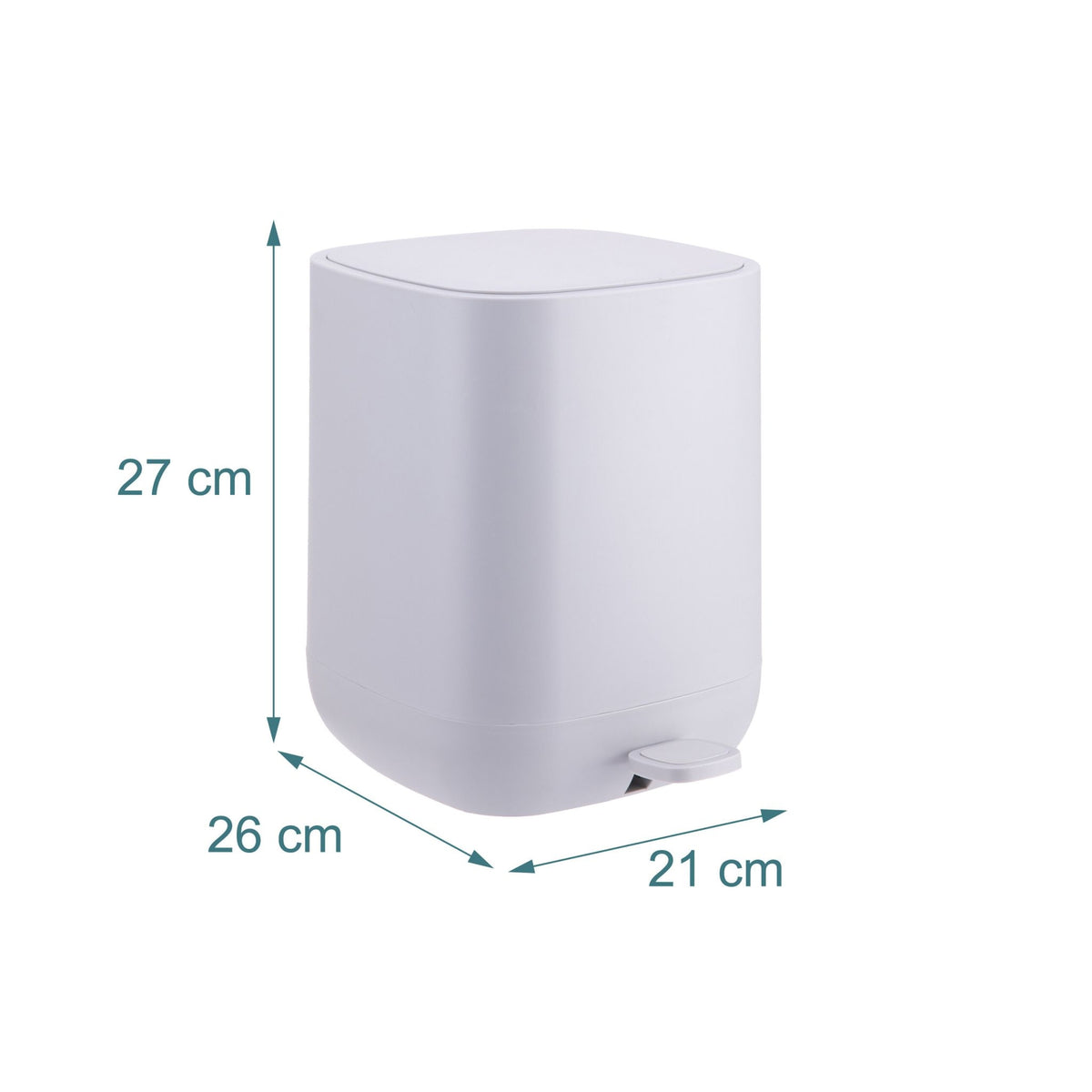 9L Square Pedal Bin – Soft-Close, Removable Bucket