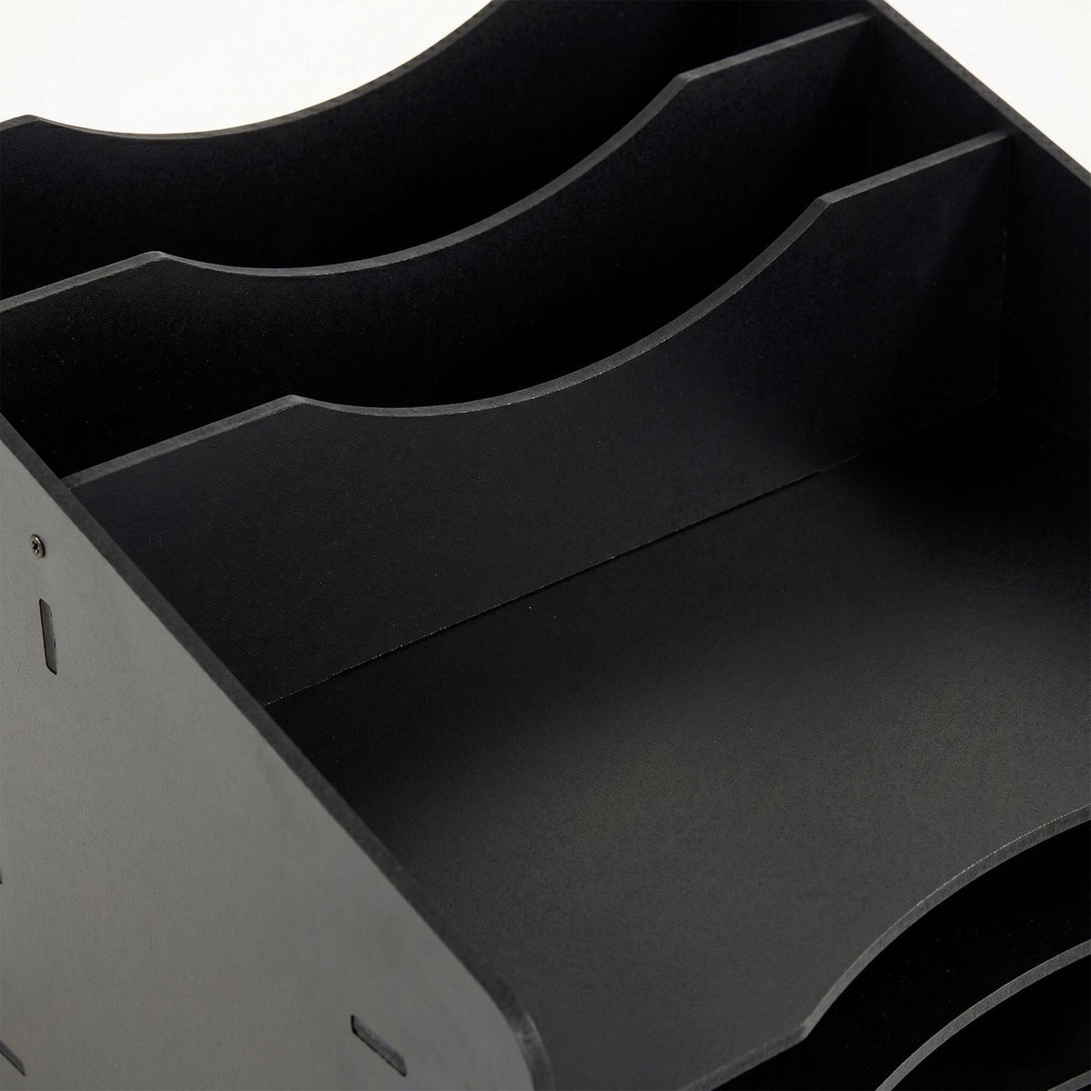 A4 Document Sorter, 6 Compartments, MDF, Black