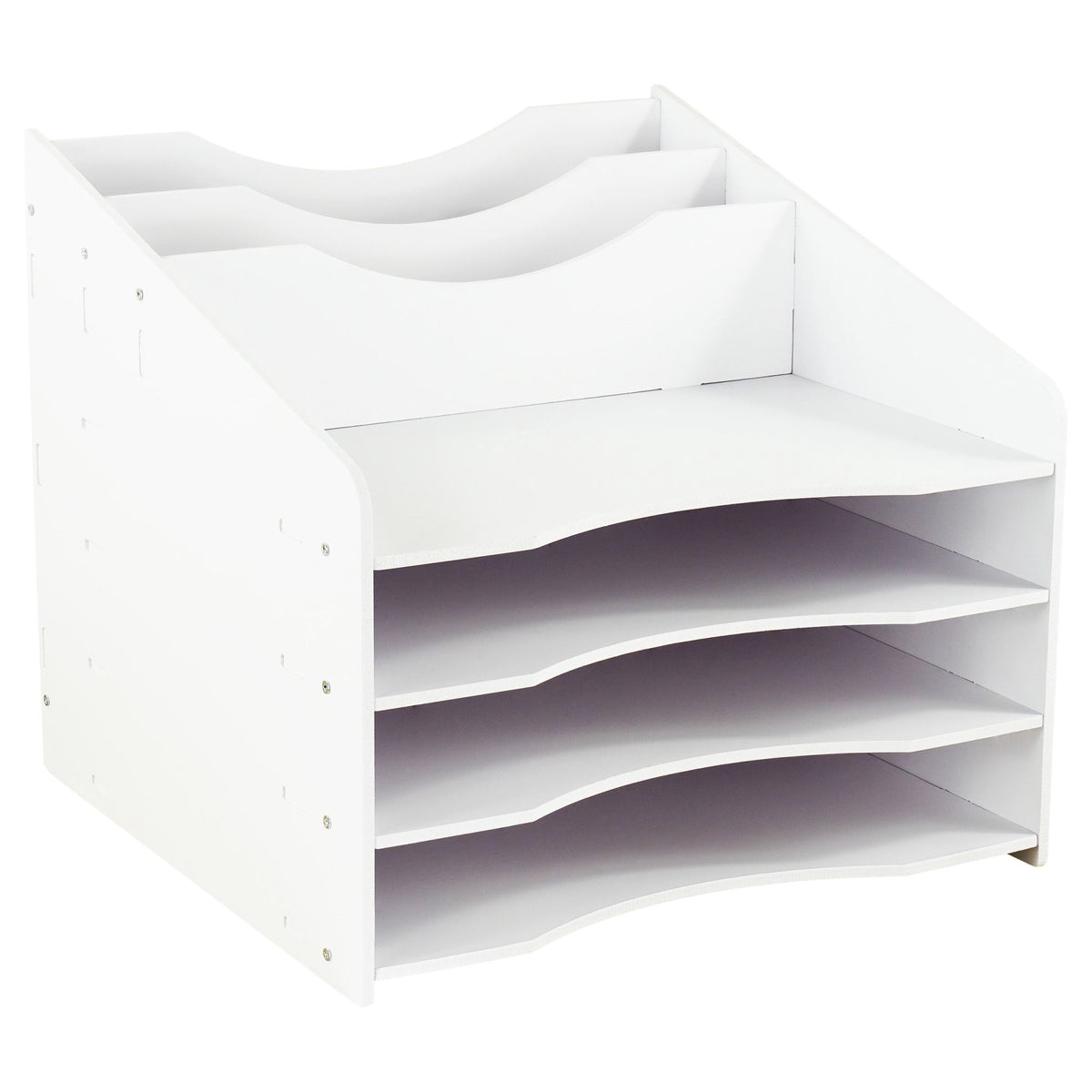 A4 Document Sorter with 6 Compartments – White MDF