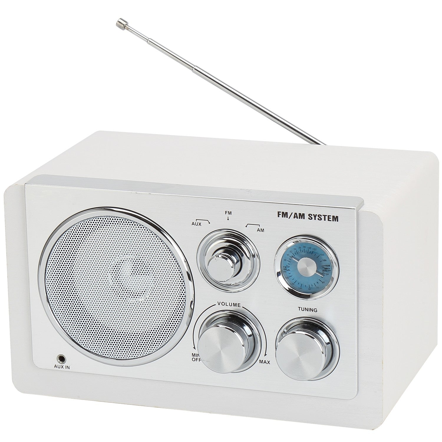 AM/FM analog radio White
