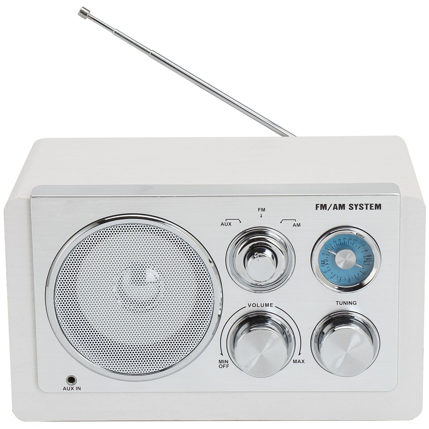 AM/FM analog radio White