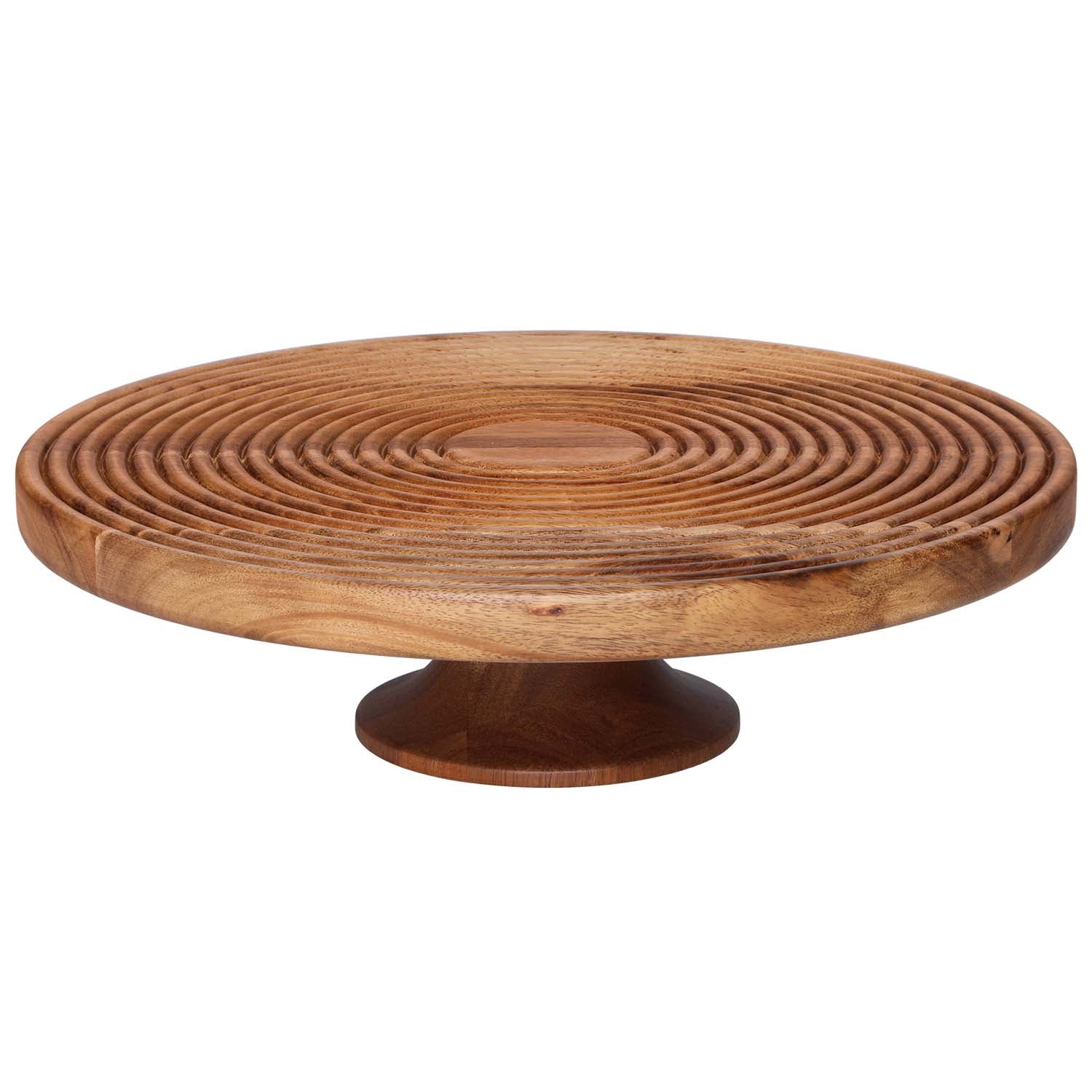 Acacia Wood Serving Platter, 30 cm, Natural Finish