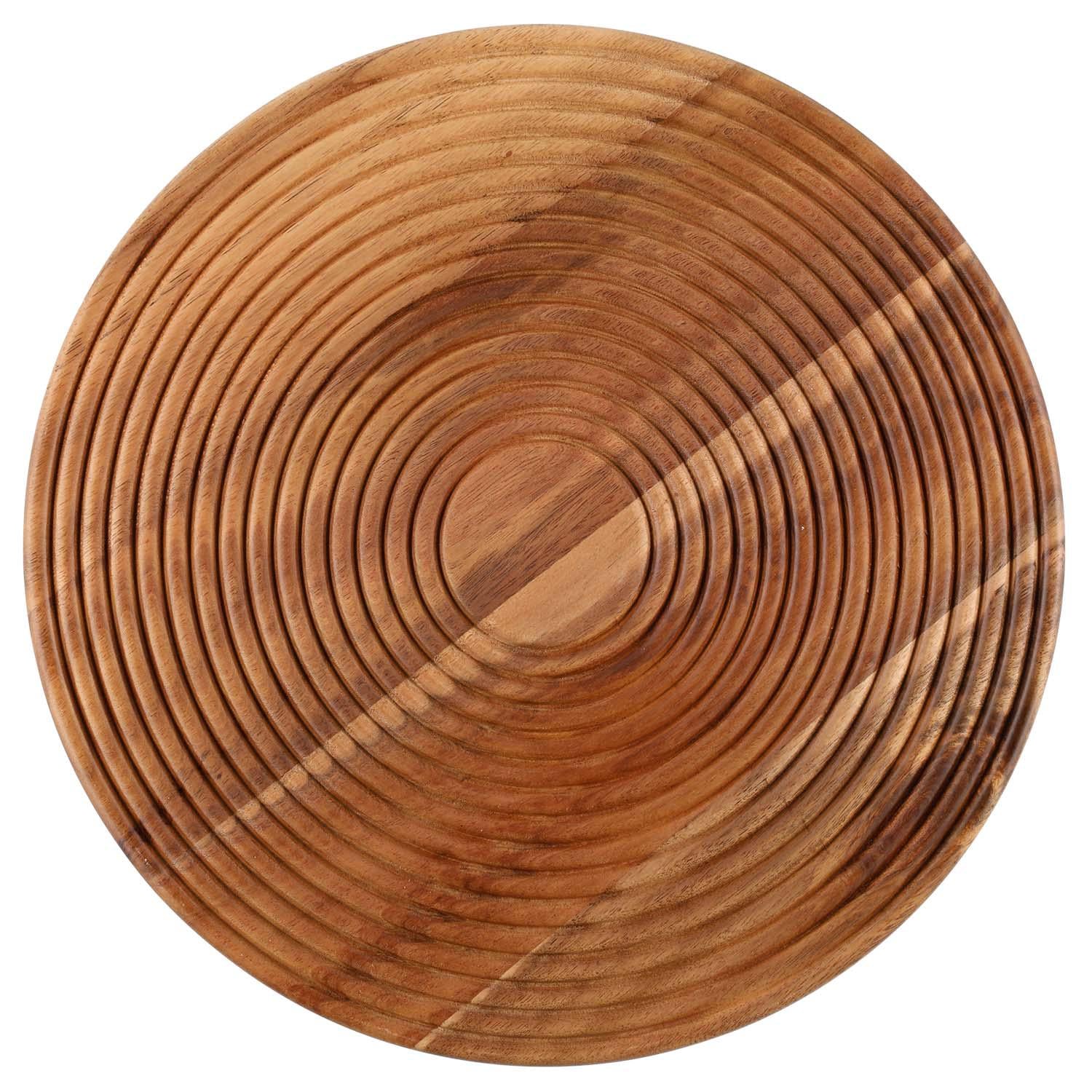 Acacia Wood Serving Platter, 30 cm, Natural Finish