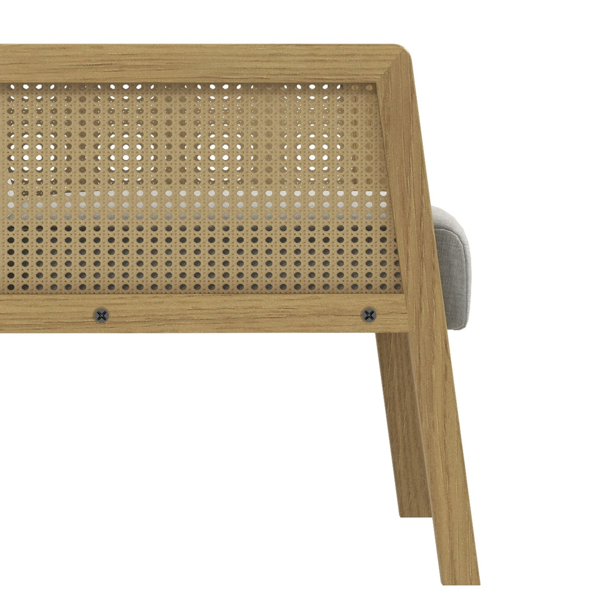Accent Chair, Relaxation Chair & Lounge Chair With Armrest In Rattan Look, Upholstered, Linen Look, For Living Room