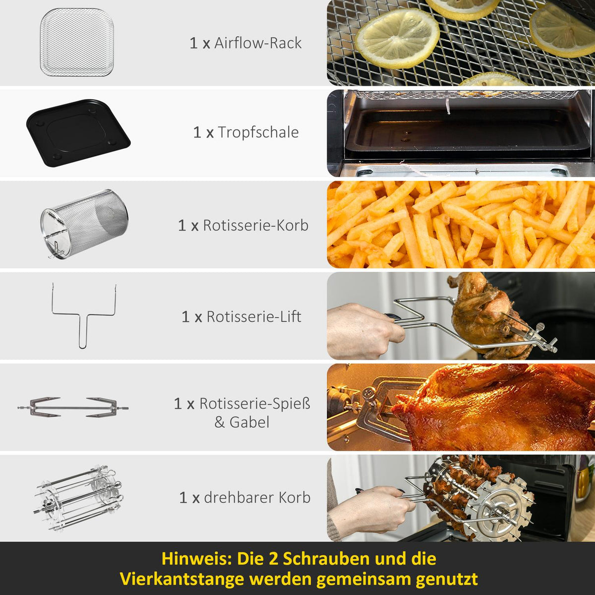 Accessories, Dehydrator & Grill Function, Oil-Free Cooking, Black, 32X35.6X37.9Cm