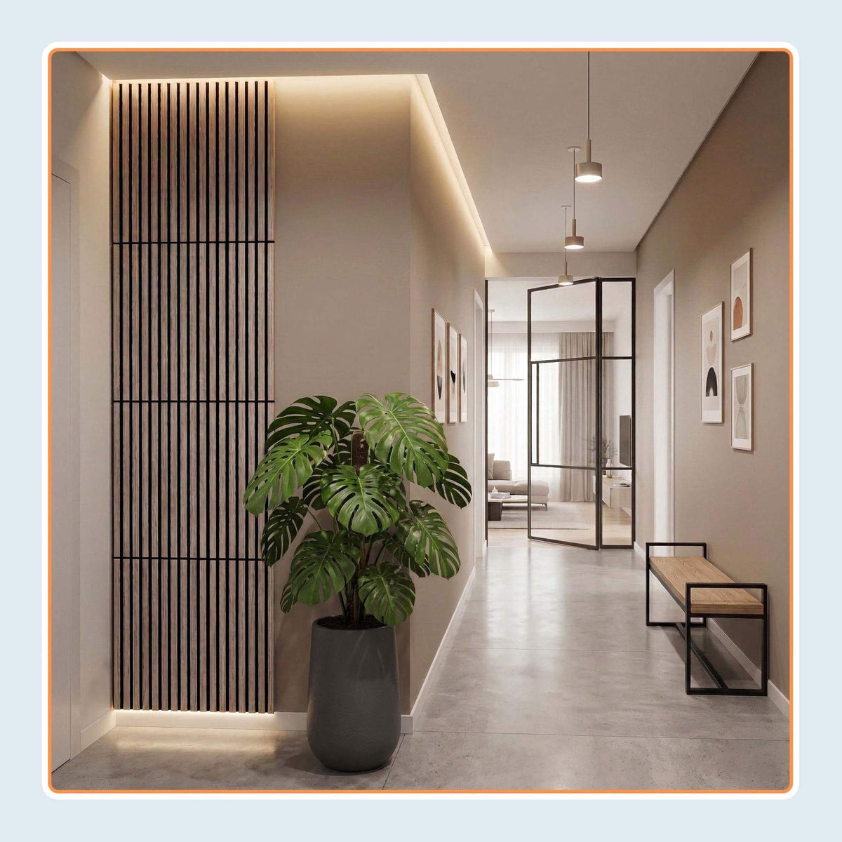 Acoustic Wall Panels, 60x60cm, Set of 4, Wood Veneer