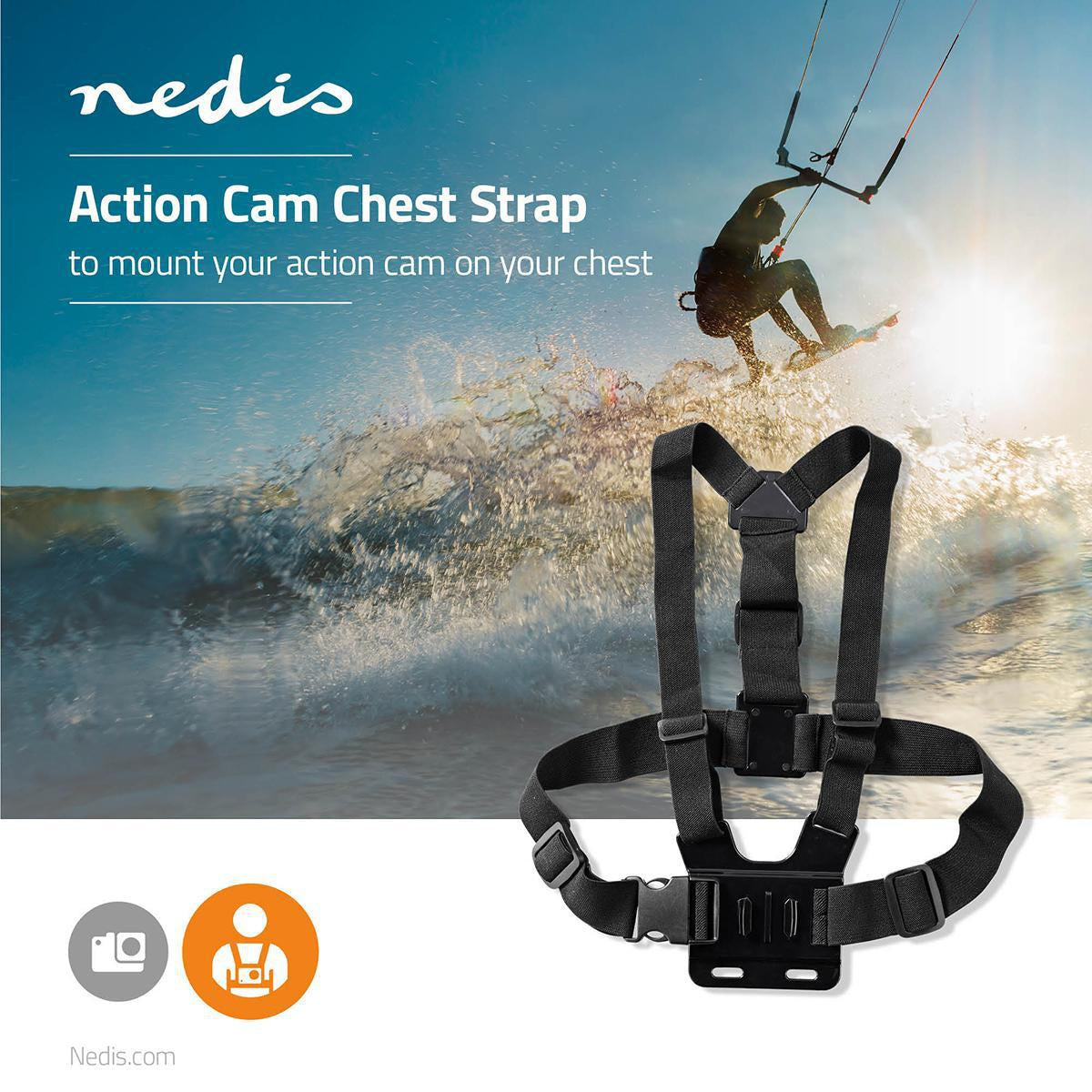 Action Camera Mount | Breast | Black
