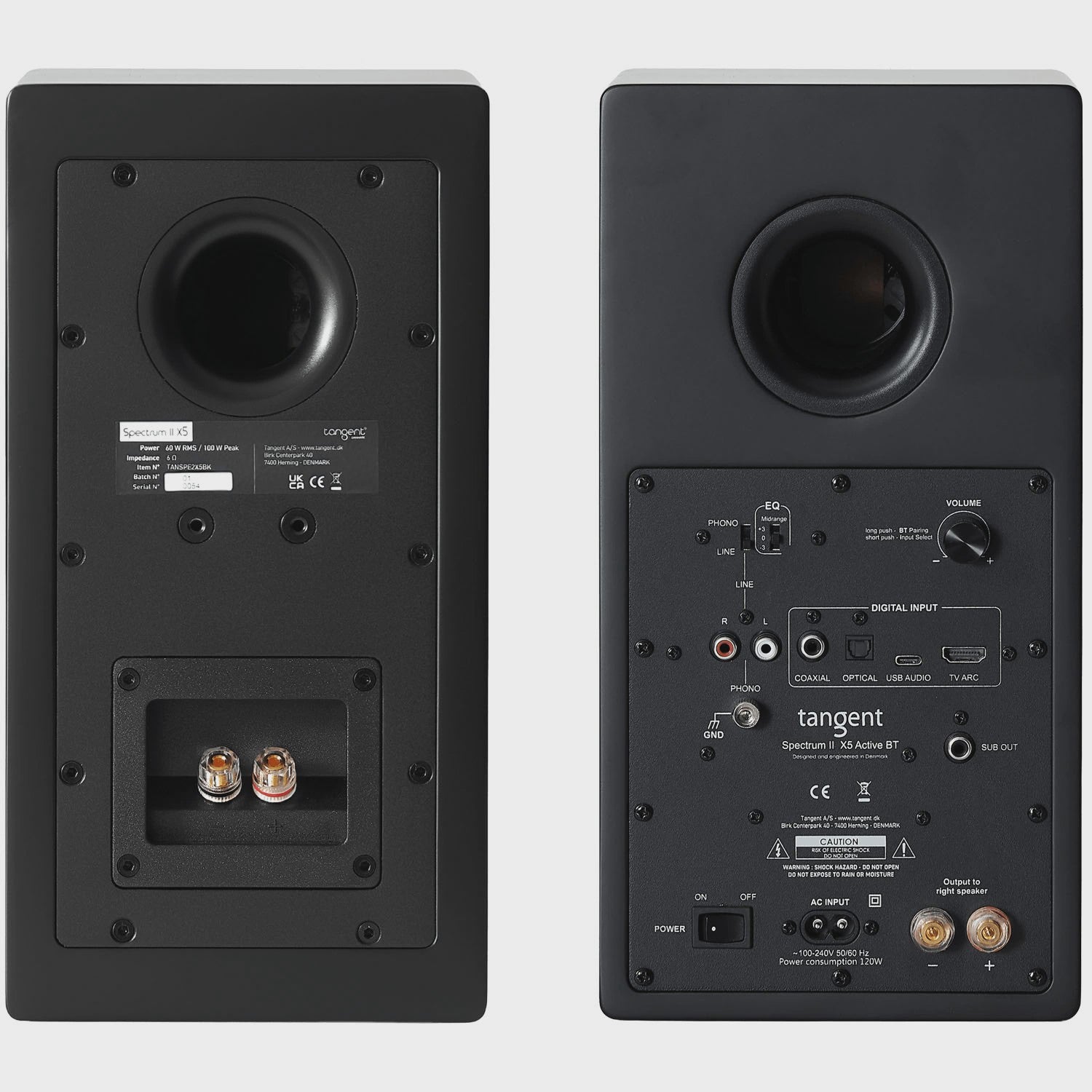 Active Bookshelf Speakers, Bluetooth, HDMI, Black