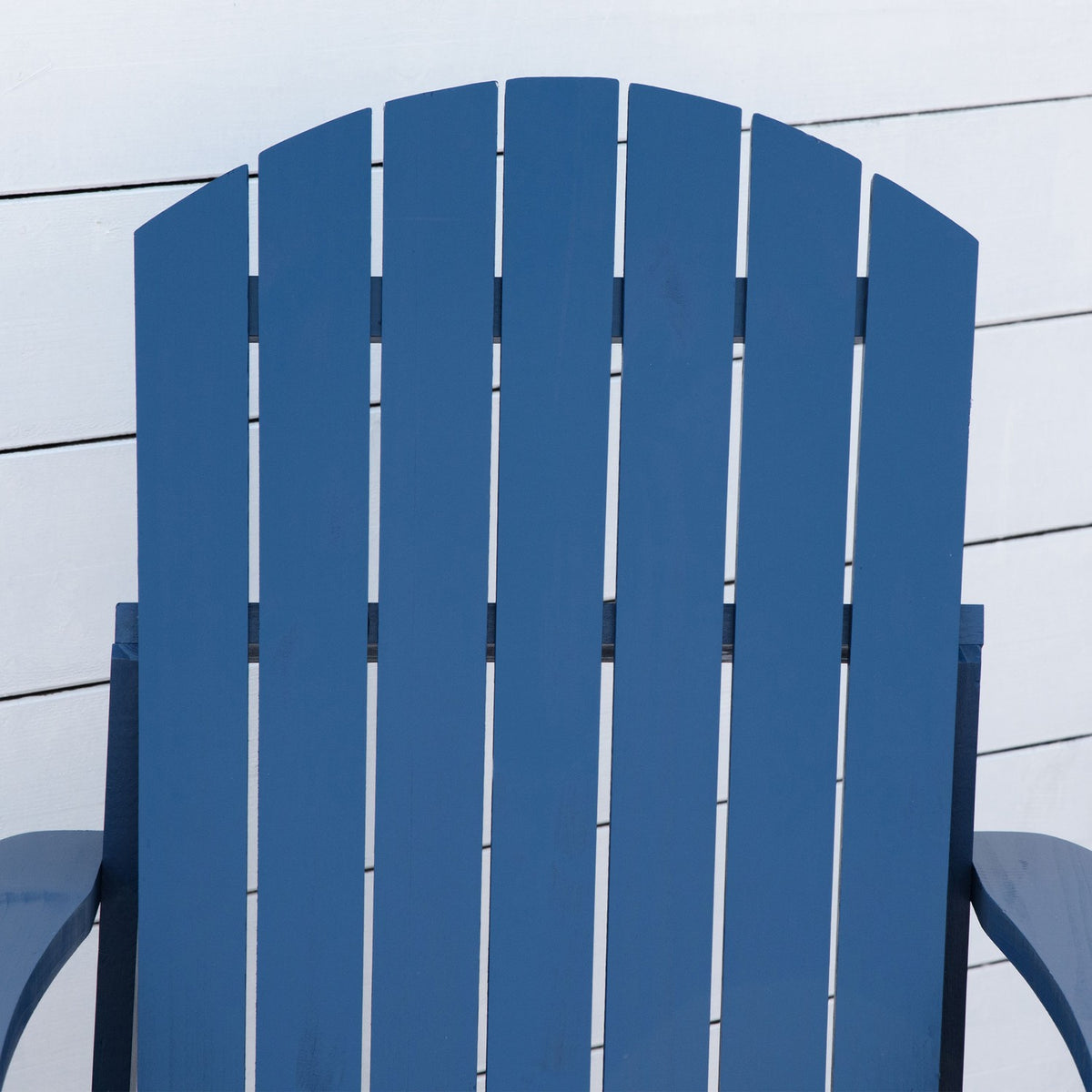 Adirondack Garden Chair With Cup Holder Garden Lounger Balcony Chair Solid Wood Blue 97 X 72.5 X 93 Cm