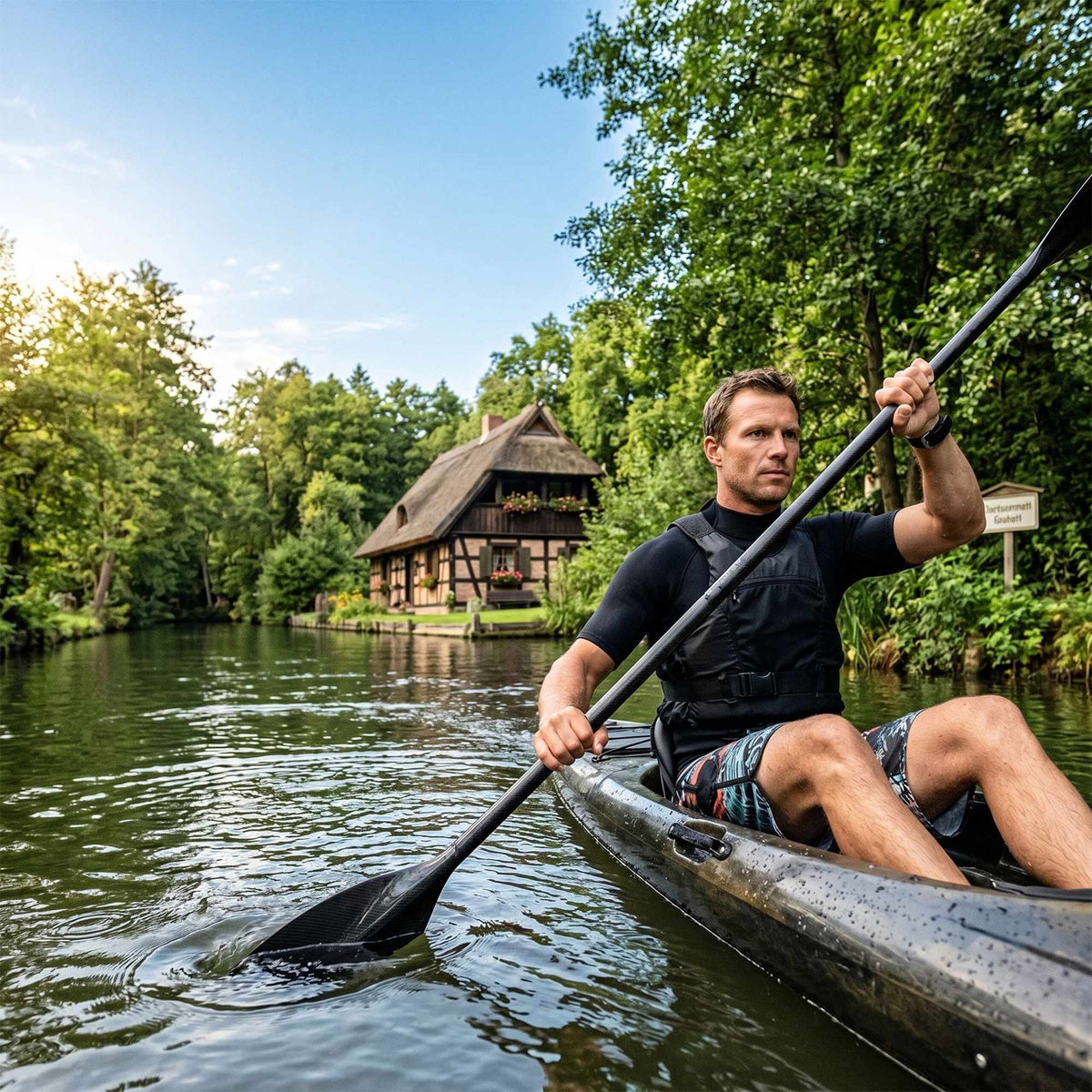 Adjustable 2-in-1 SUP/Kayak Paddle, Aluminium Shaft