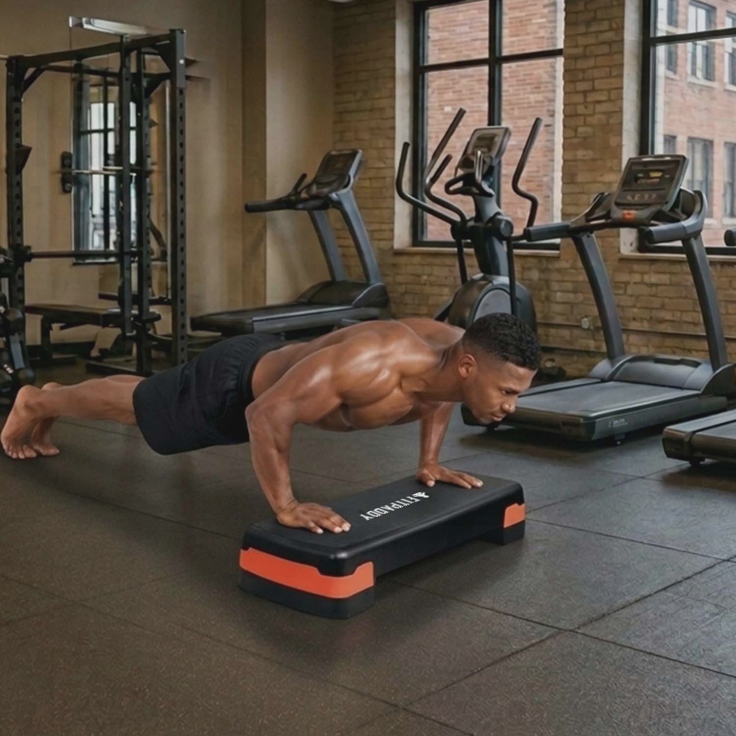 Adjustable Aerobic Step Board, Non-Slip, 67x27 cm, 150 kg Capacity