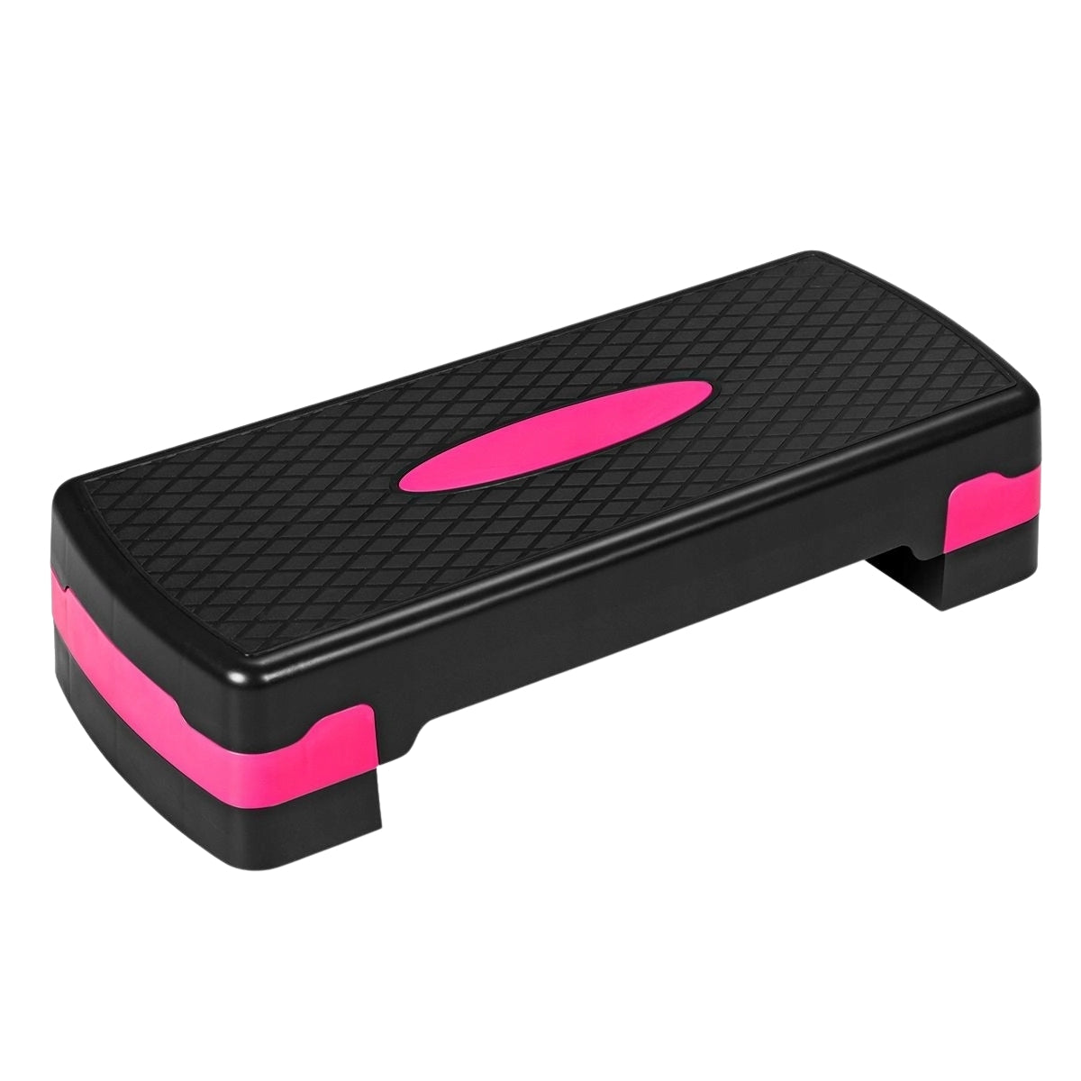 Adjustable Aerobic Stepper, 2 Heights, Non-Slip, Black