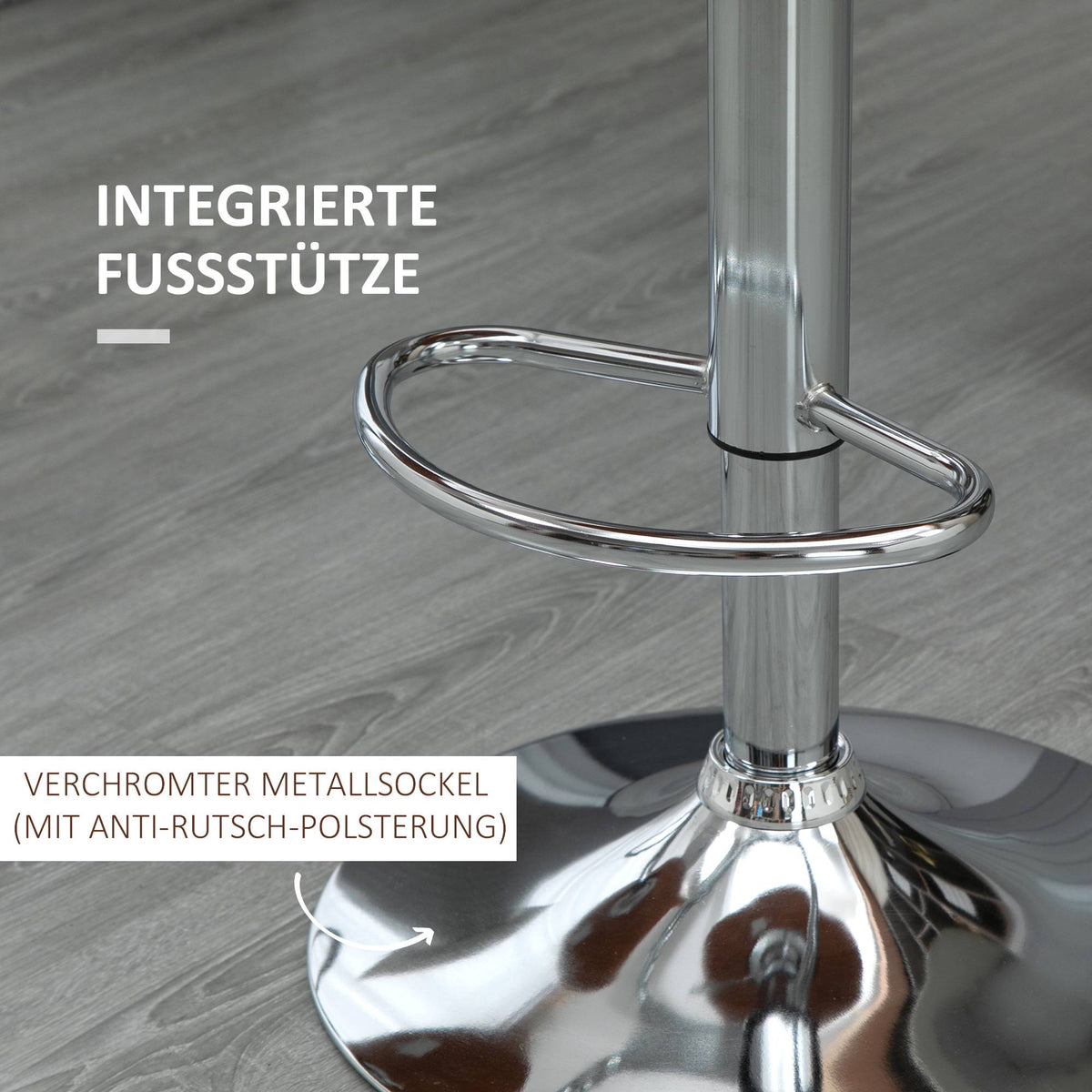 Adjustable Bar Stools Set of 2, Swivel Seat, Cream White