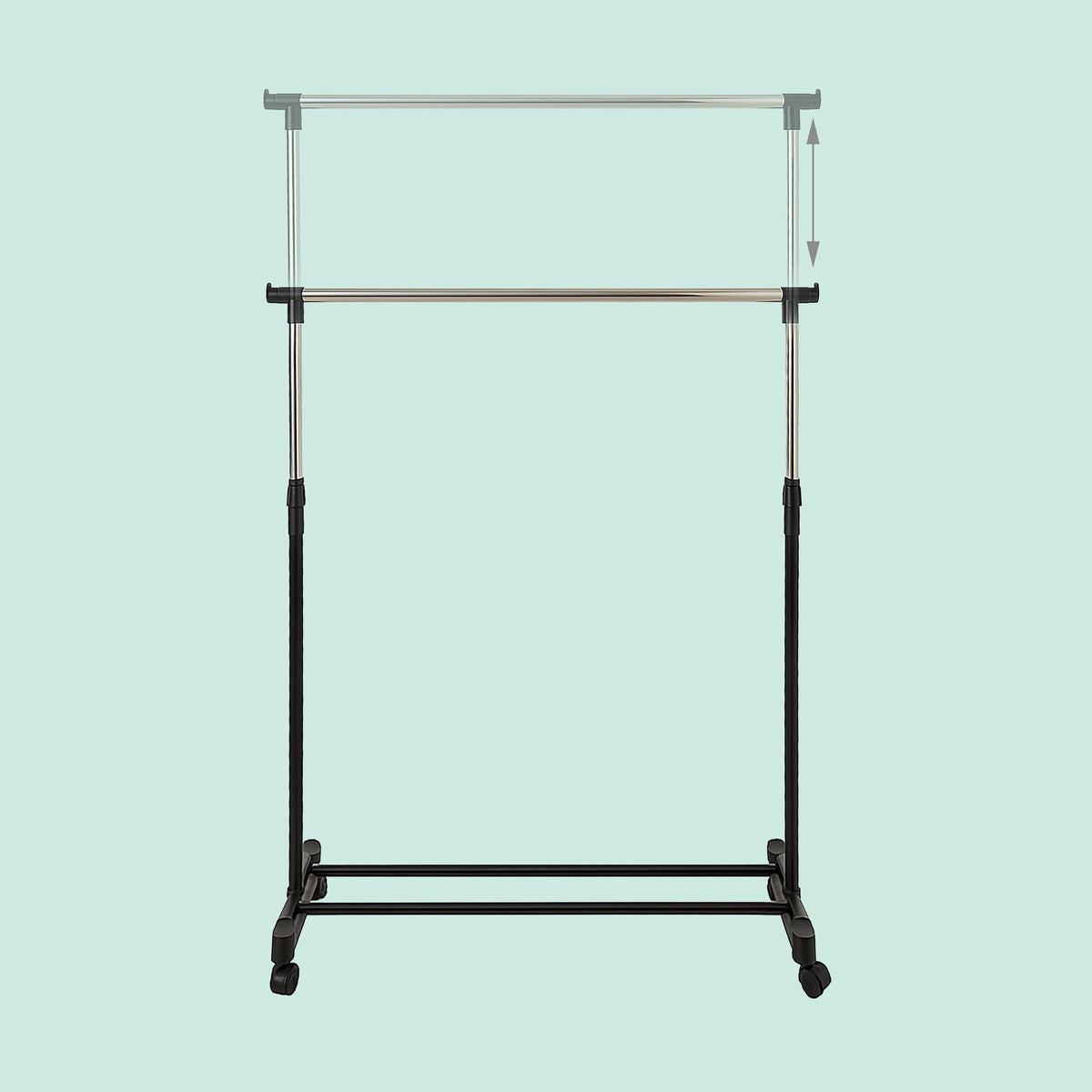 Adjustable Clothing Rack with Wheels – Height Adjustable