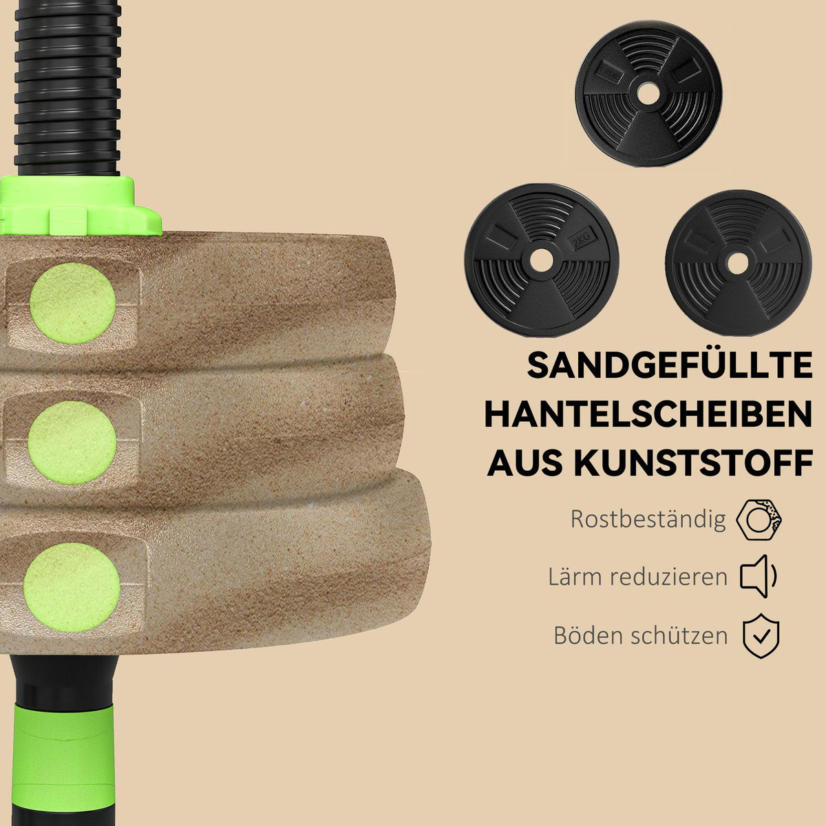 Adjustable Dumbbell Set 20KG – 3-in-1 Home Gym Equipment