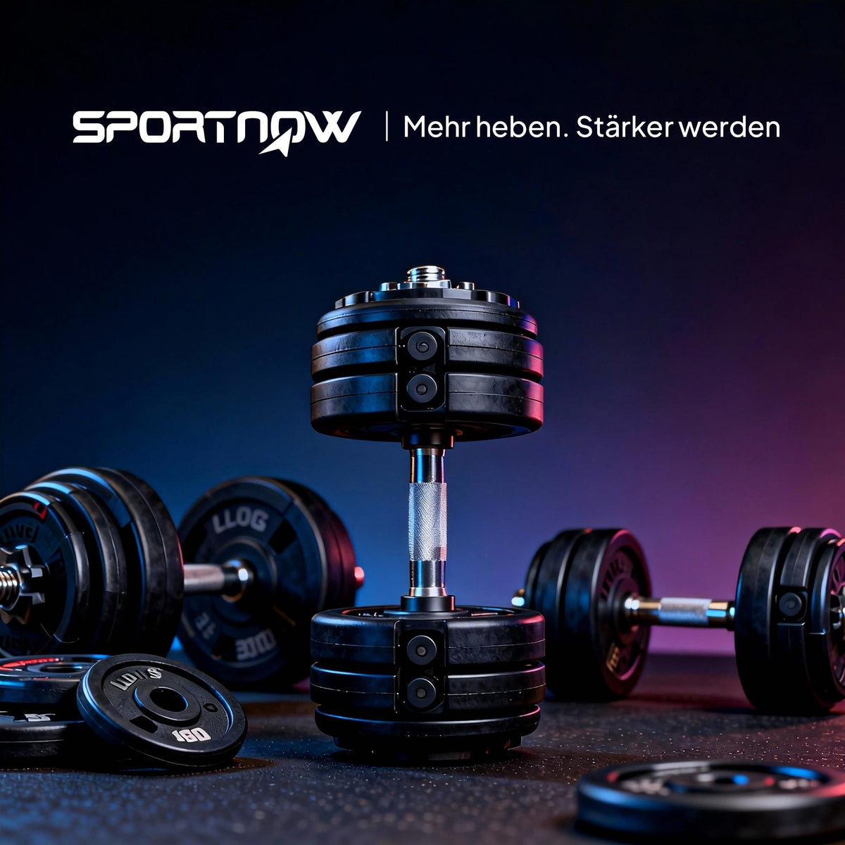 Adjustable Dumbbell Set, 5-25 kg, Non-Slip Grip