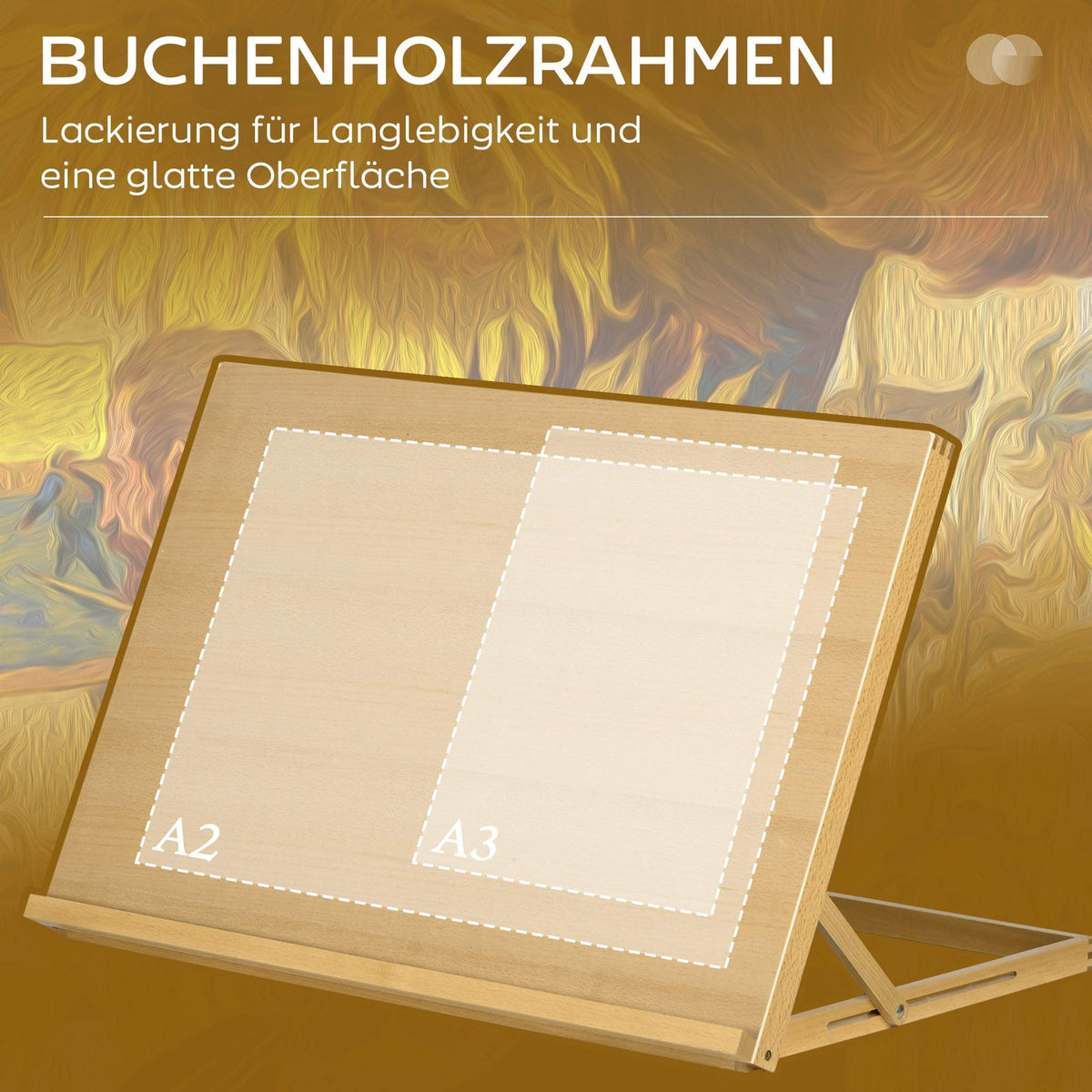 Adjustable Folding Table Easel, Beechwood, 75.8x51 cm