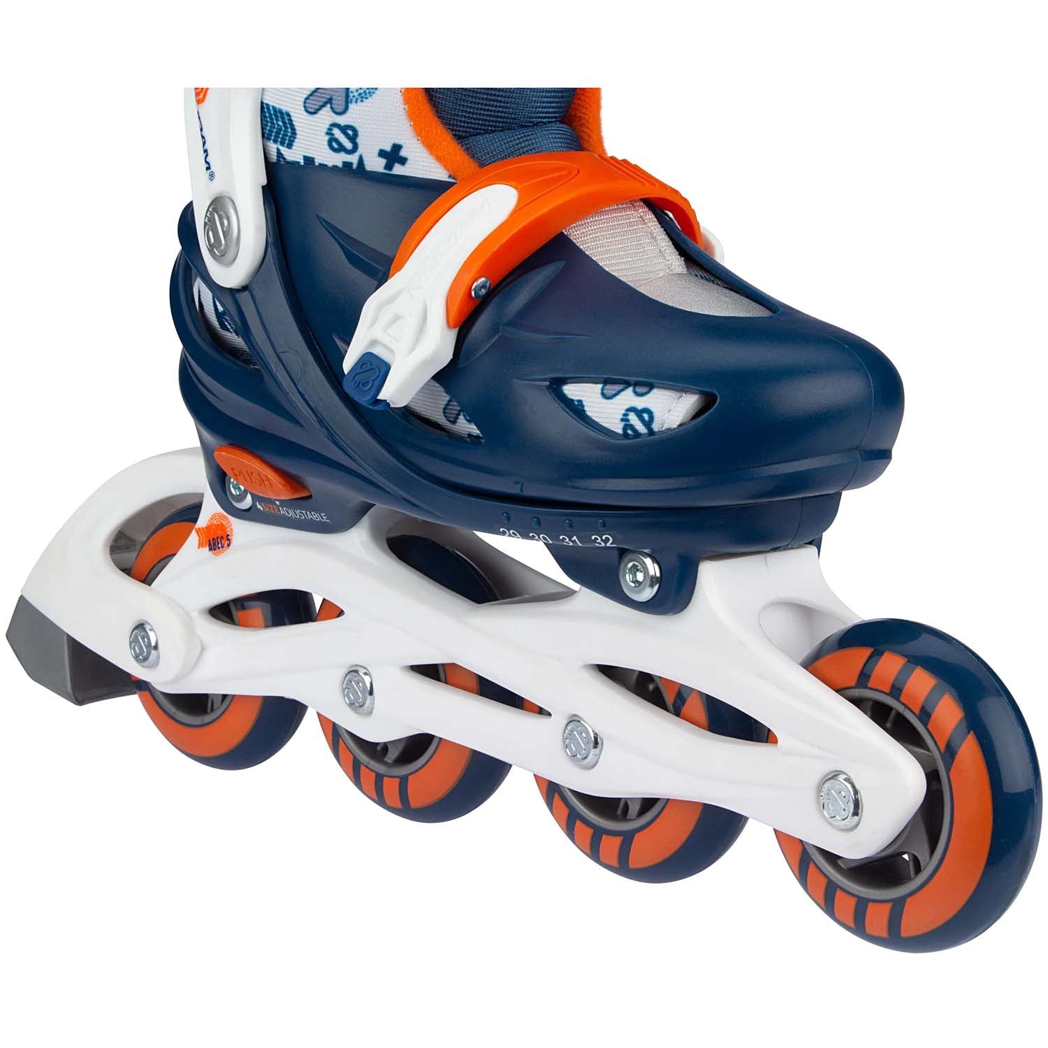 Adjustable Inline Skates, EU Size 29-32, PU Wheels