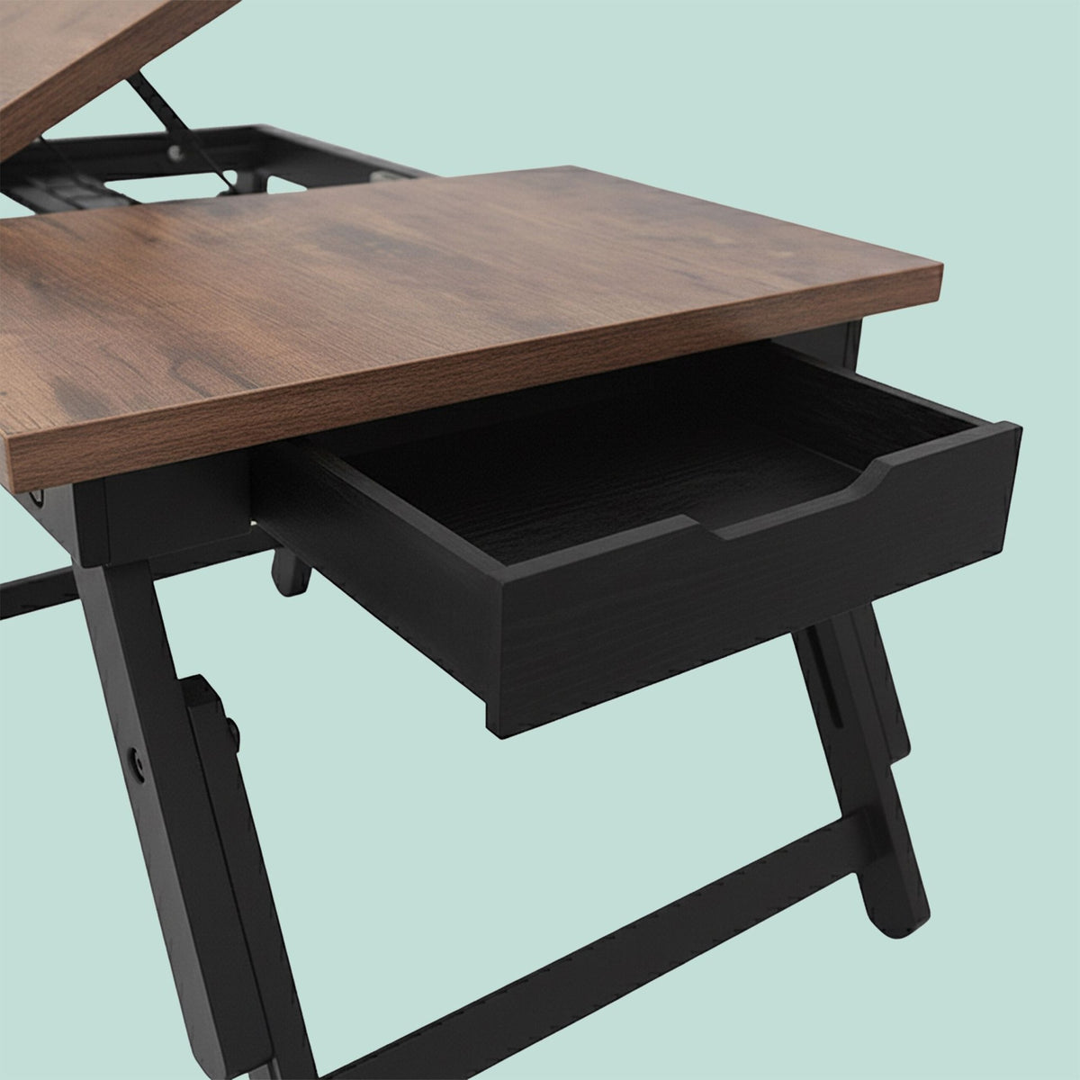 Adjustable Laptop Table with Drawer – Tilting Top, Foldable