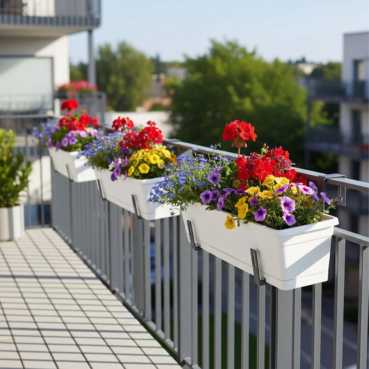 Adjustable Planter Hooks for Railings, Set of 4