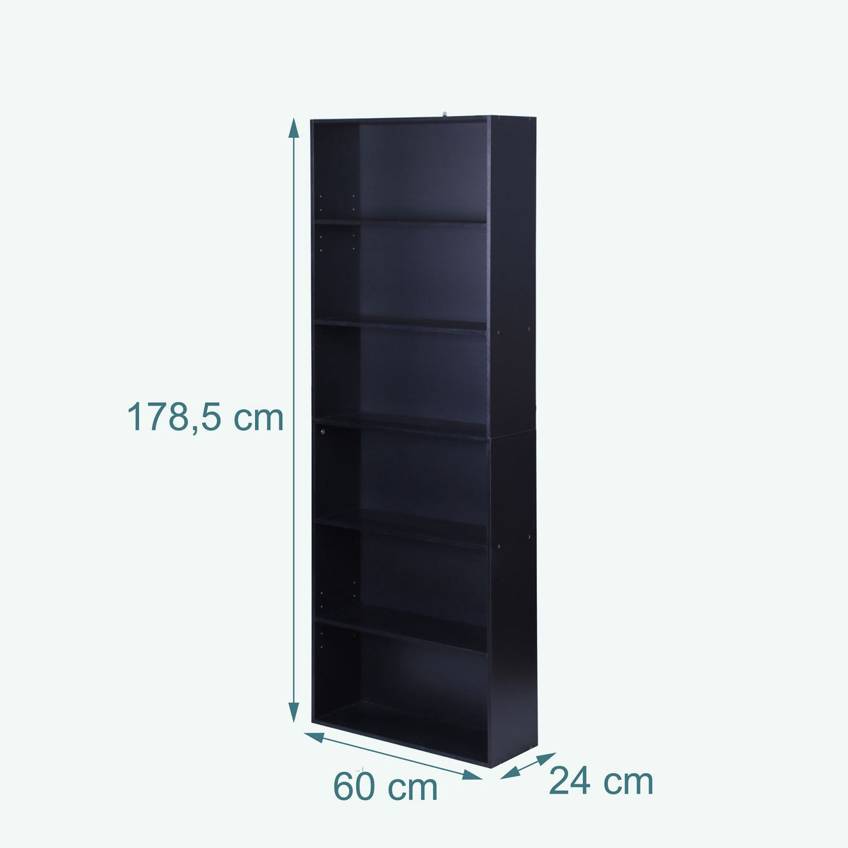 Adjustable Shelf Bookcase – Freestanding Storage Unit