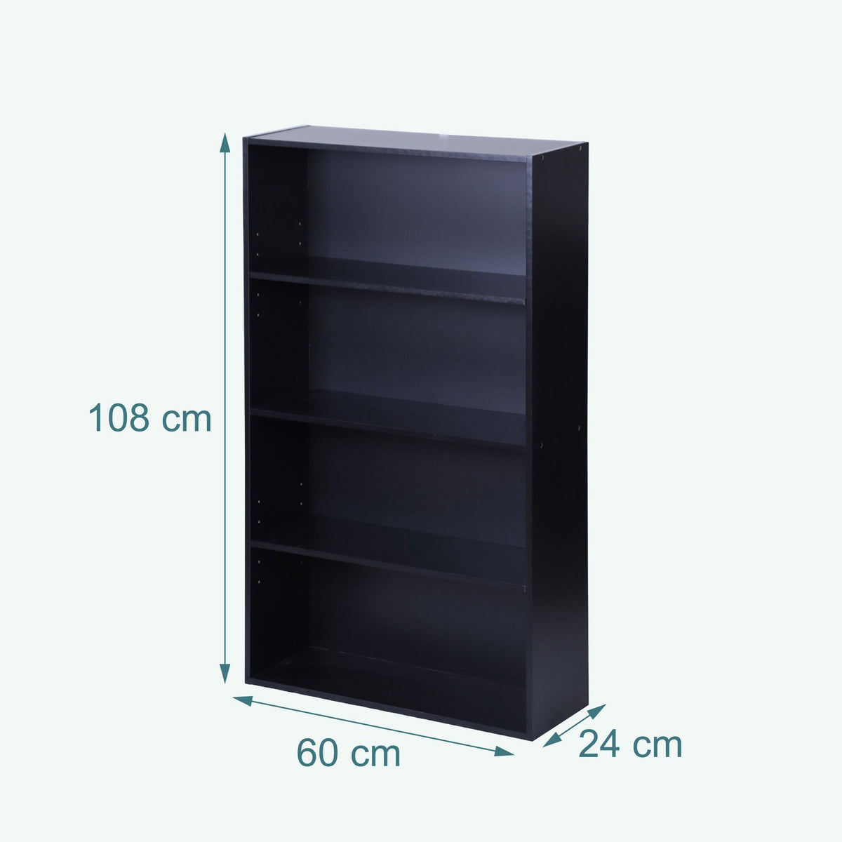 Adjustable Shelf Bookcase – Freestanding Storage Unit