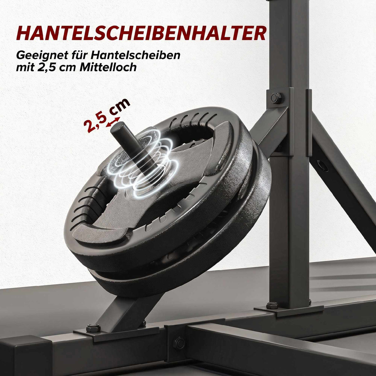 Adjustable Squat Rack With Pull-Up Bar, 200 kg, Black