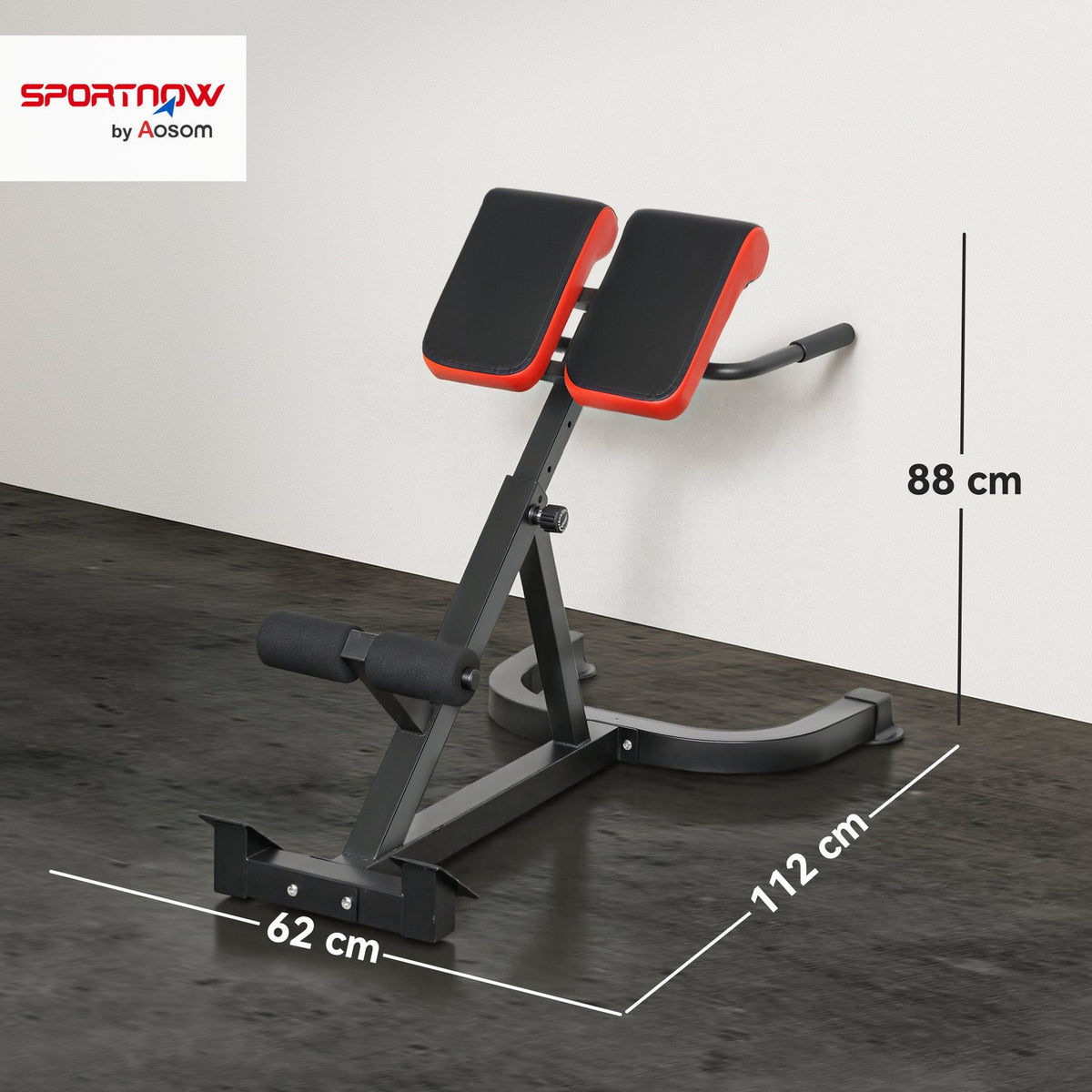Adjustable Steel Fitness Bench – Red/Black, Home Gym
