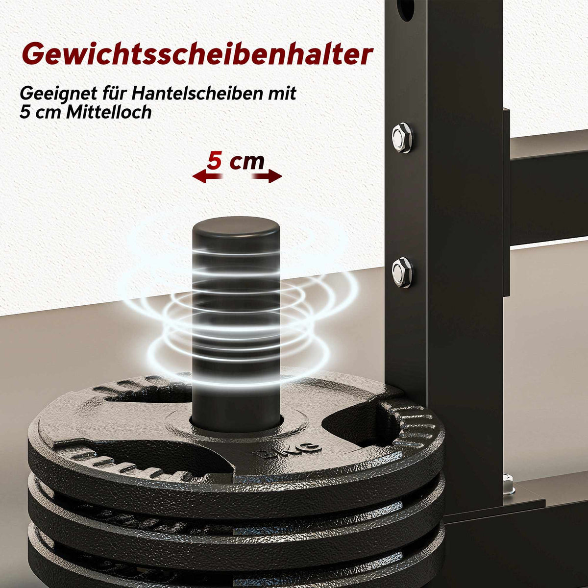 Adjustable Steel Squat Rack with Dual Barbell Stands