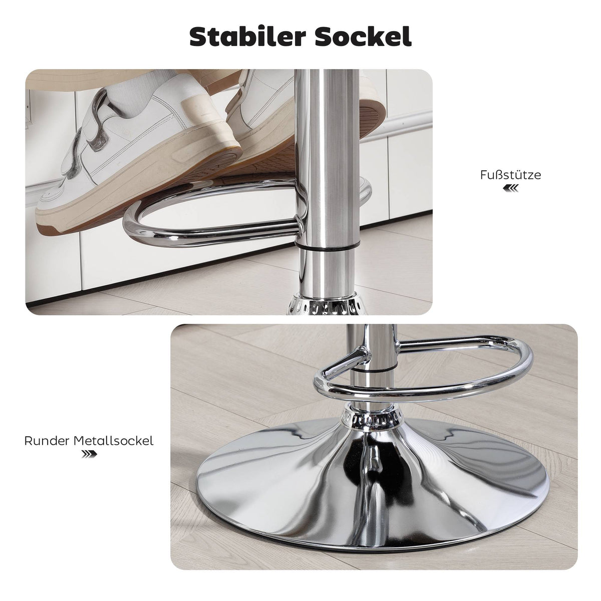Adjustable Swivel Bar Stool with Backrest, Black, Metal Frame