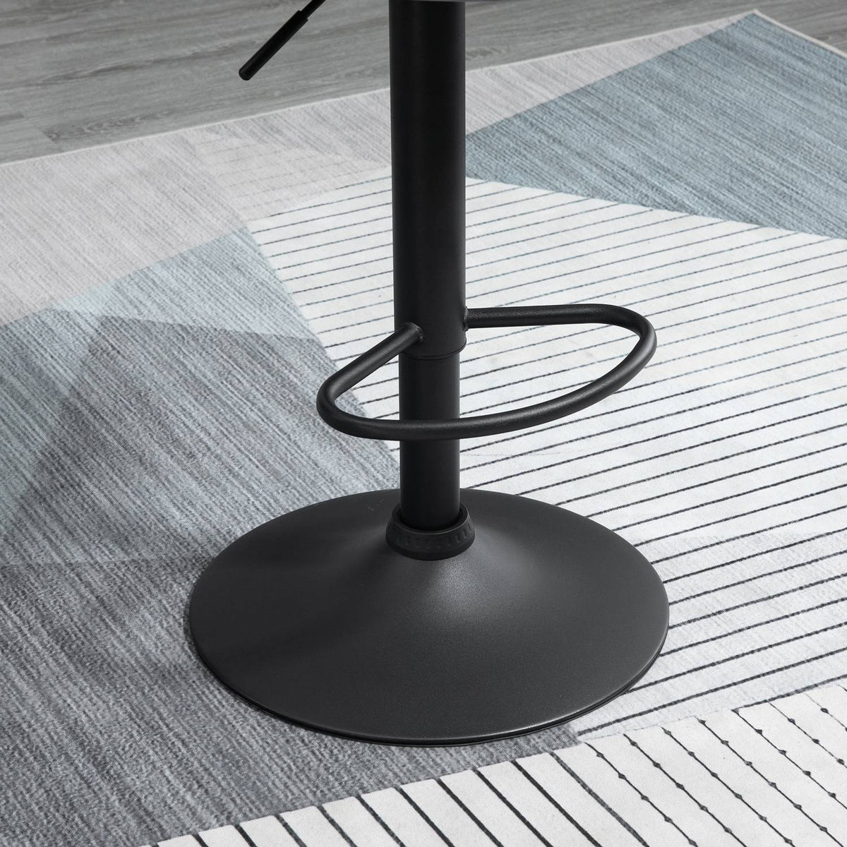 Adjustable Velvet Bar Stools Set of 2 with Footrest