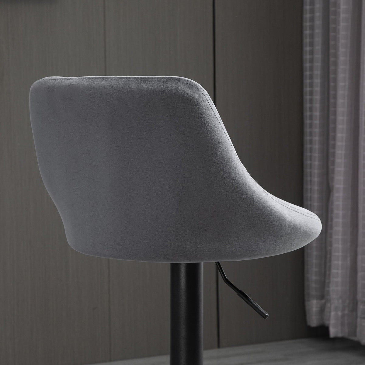 Adjustable Velvet Bar Stools Set of 2 with Footrest