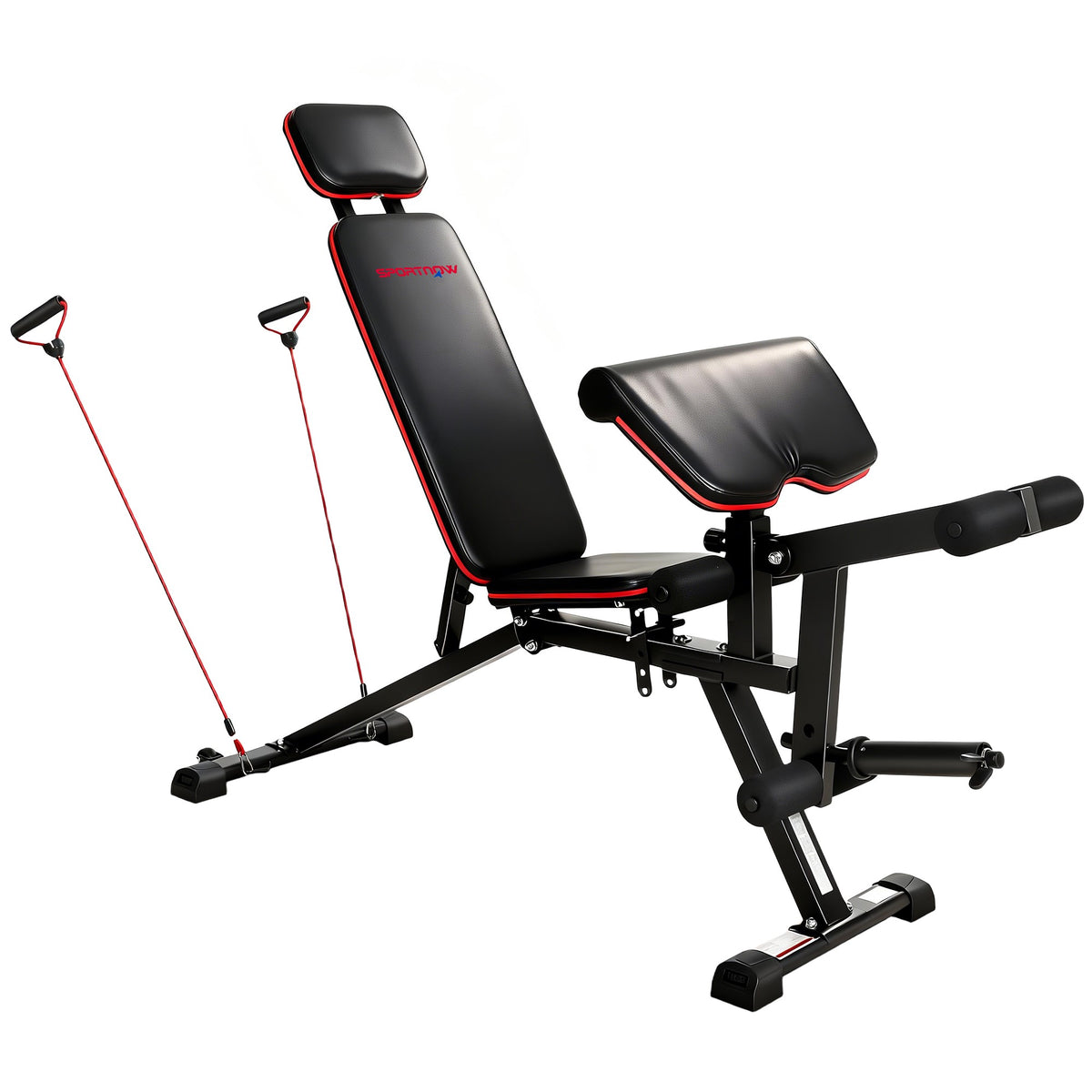 Adjustable Weight Bench, 300kg Capacity, 3-in-1 with Bands