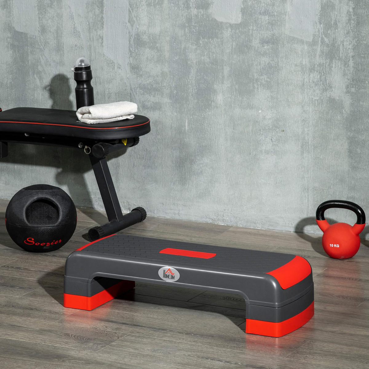 Aerobic Stepper, Height-Adjustable Step Board, Fitness Exercise Bike With 3 Levels (10/15/20 Cm), Indoor & Outdoor, Up To 150 Kg