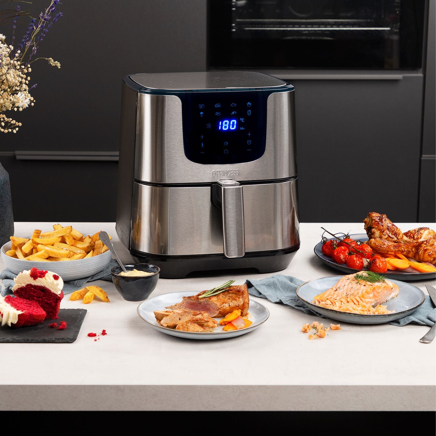 Aerofryer Digital Deluxe 5.5L 1700W Stainless