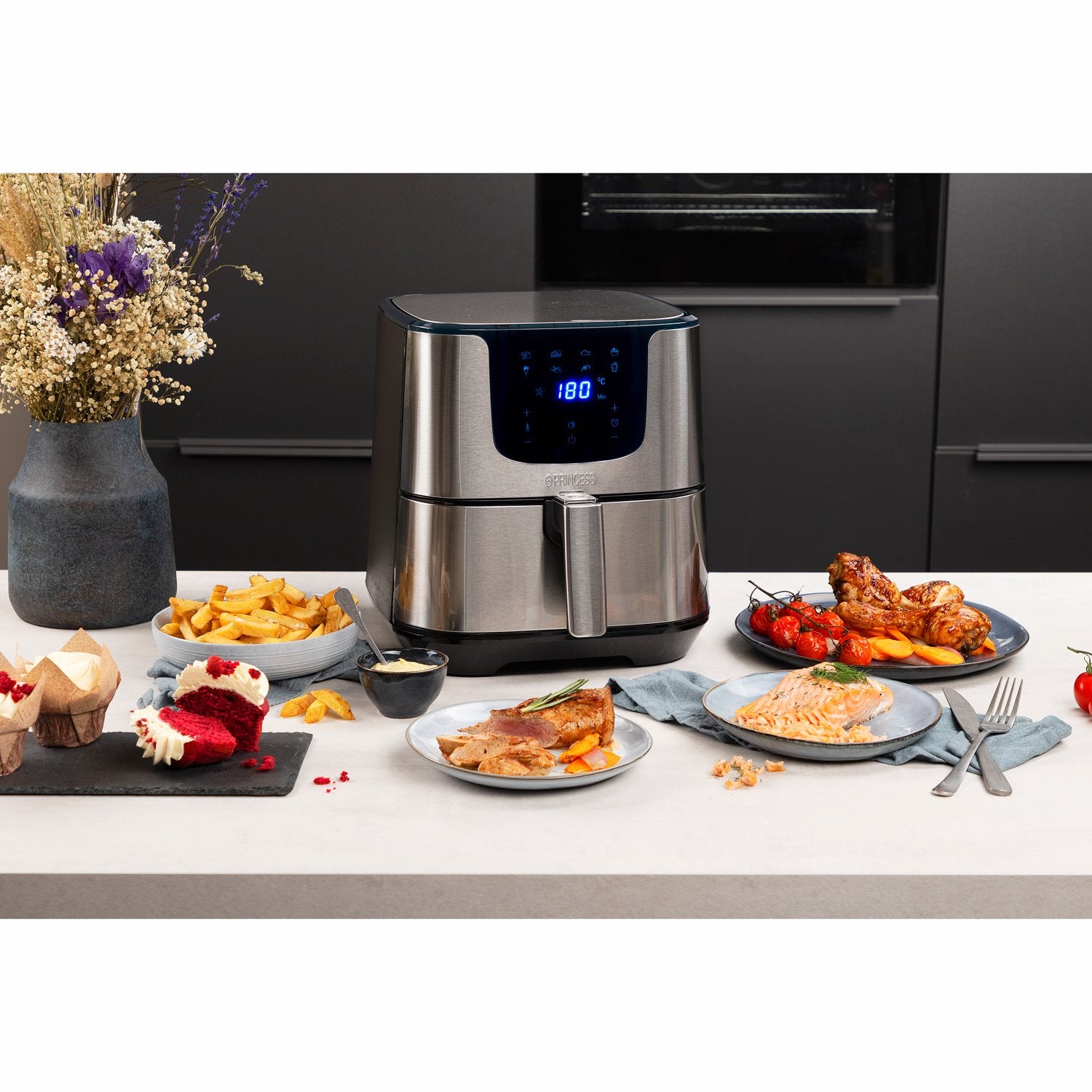 Aerofryer Digital Deluxe 5.5L 1700W Stainless