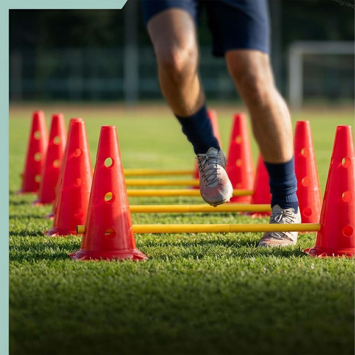 Agility Hurdle Set with 12 Cones & 6 Adjustable Poles
