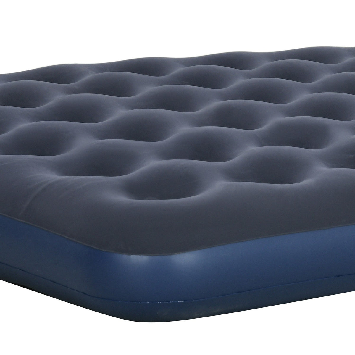 Air Bed Folding Double Camping Bed, Dark Blue, 203X152X22Cm