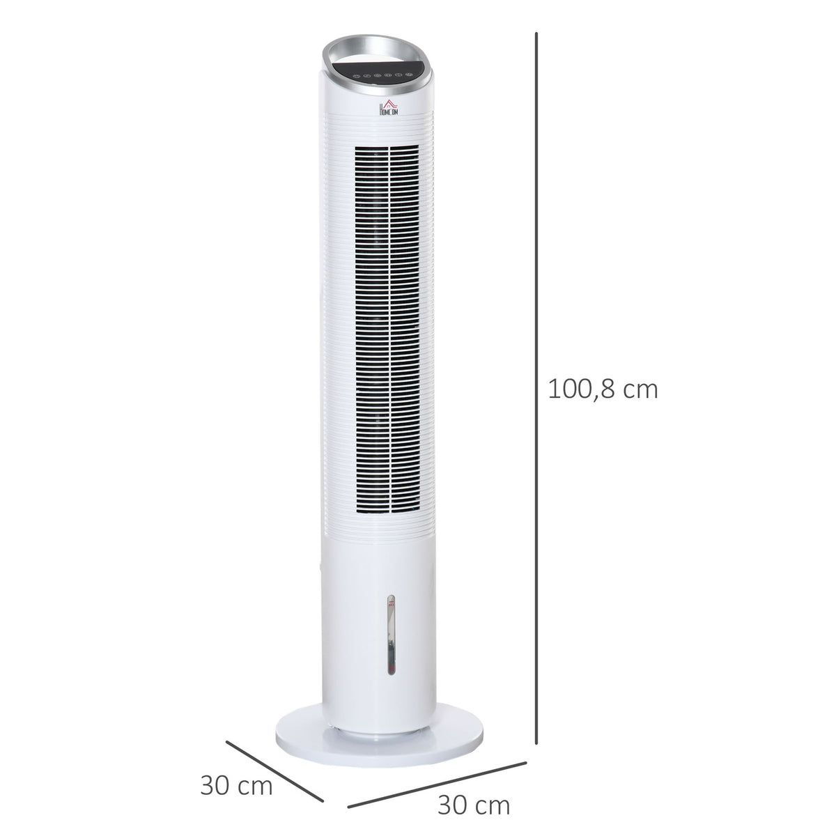 Air Cooler Tower Fan With Water Cooling, Remote Control, Air Humidification, 8H Timer, 20㎡, 60W, Ø30X100.8H Cm