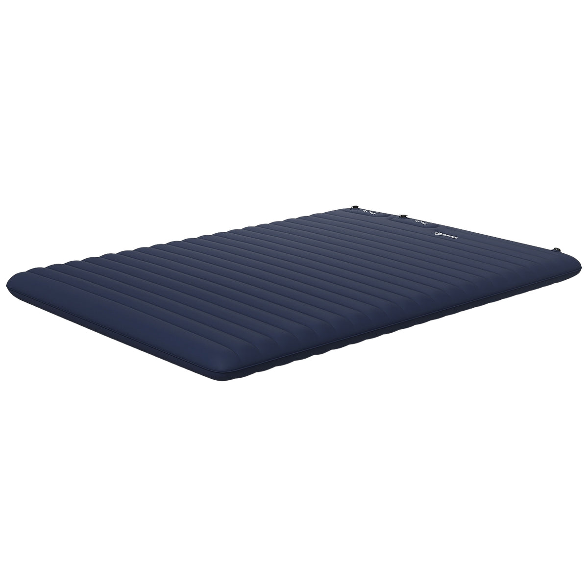 Air Mattress, Air Bed, Foldable Camping Bed For 2 People With Foot Pump, Carry Bag, For Camping, Travel, Polyester, Blue, 195 X 140 X 10 Cm
